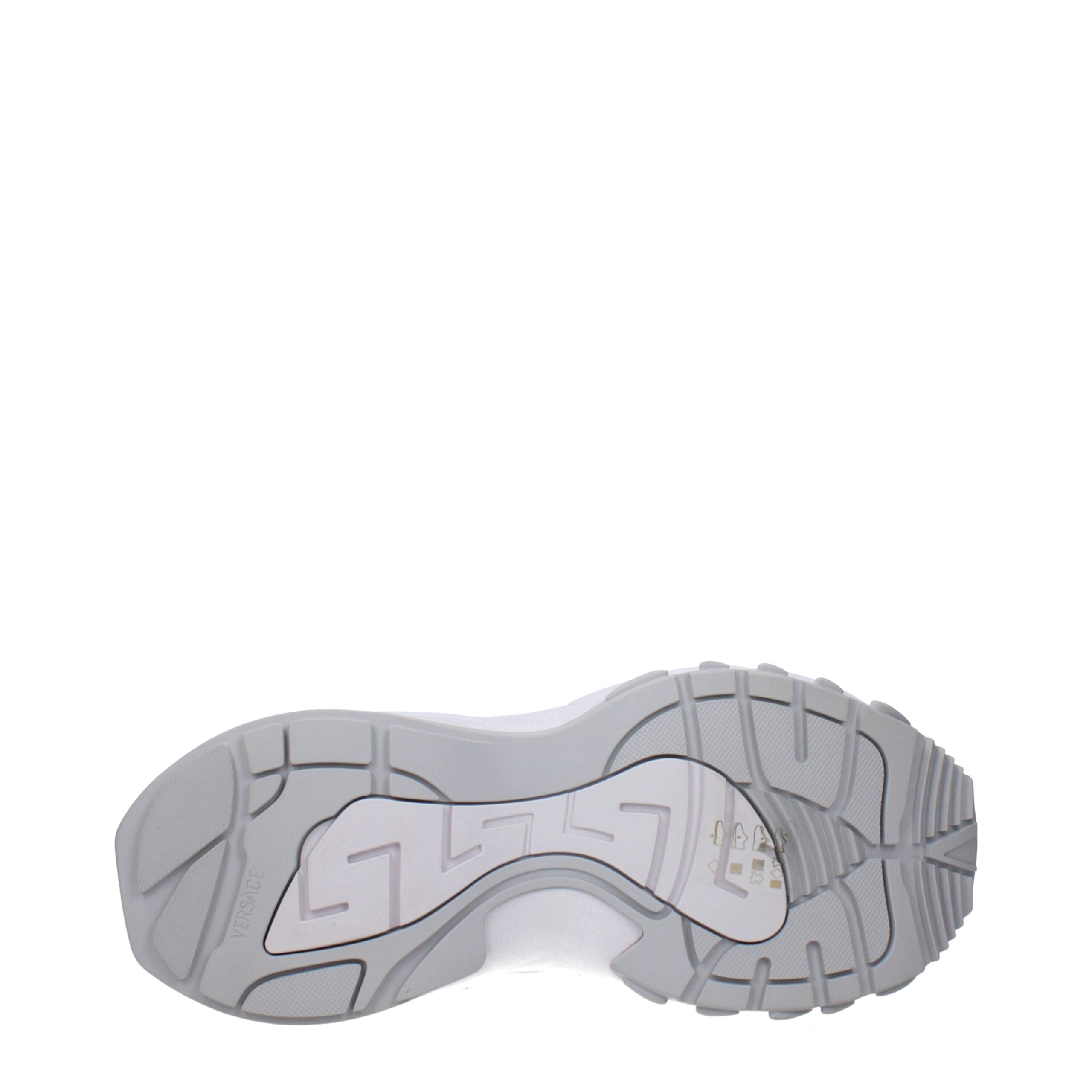 White Fabric Chunky Sneakers