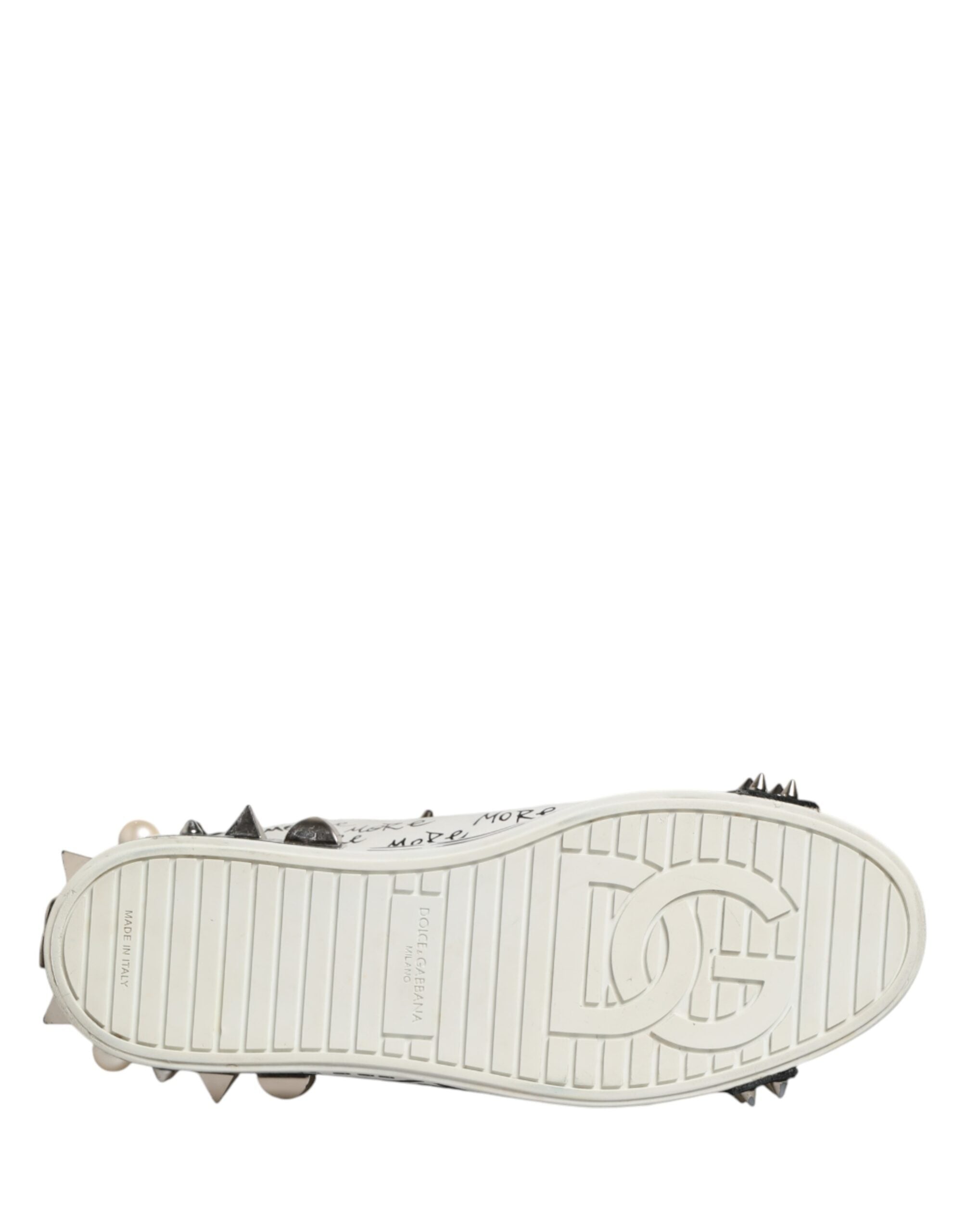 Black White Studded Low Top Sneakers Shoes