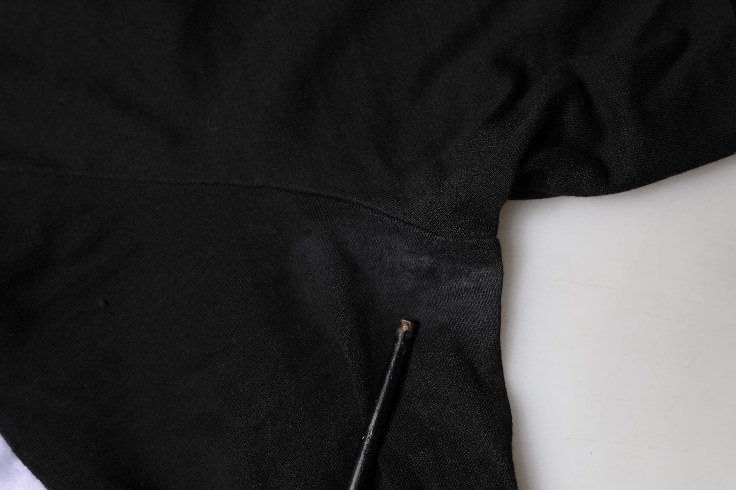 Black Logo Print Cotton Crewneck Men T-shirt