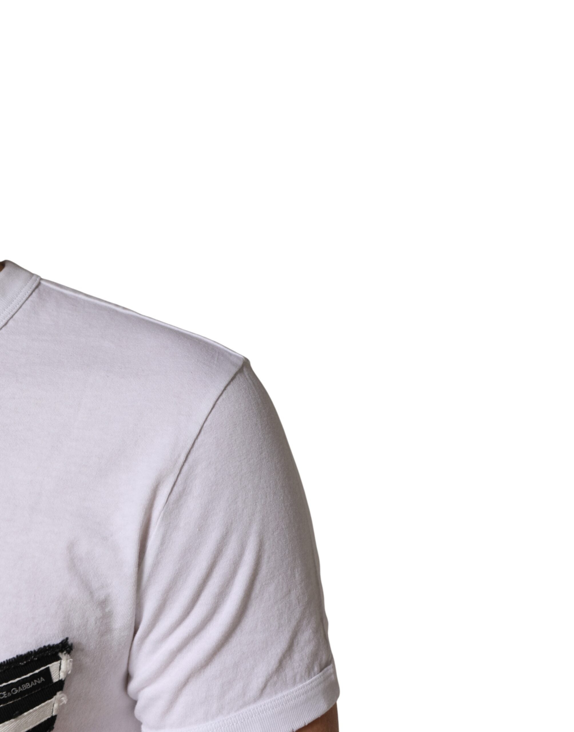 White Stripes Cotton Crew Neck Tee T-shirt