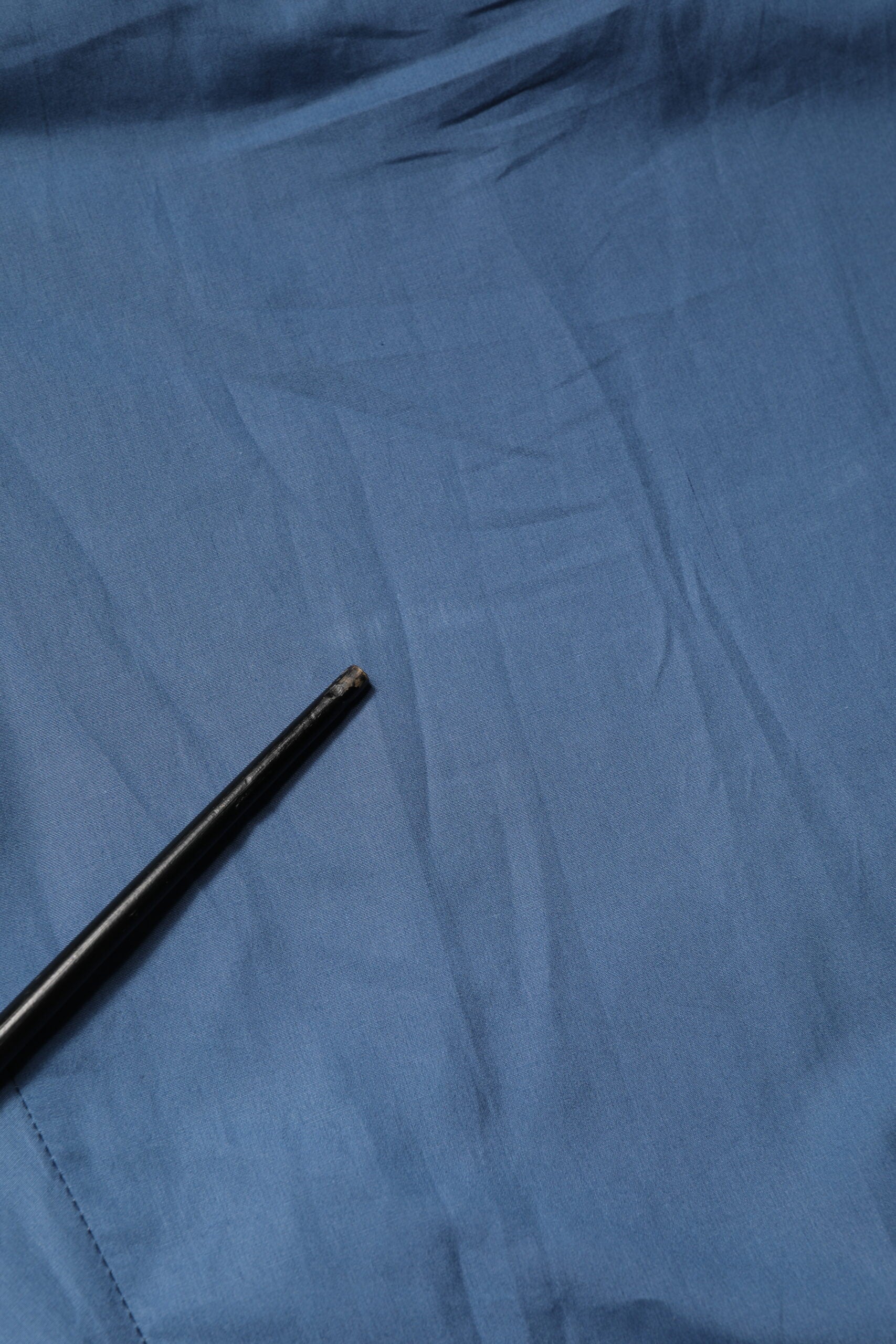 Blue Cotton Double Breasted 2 Piece Suit