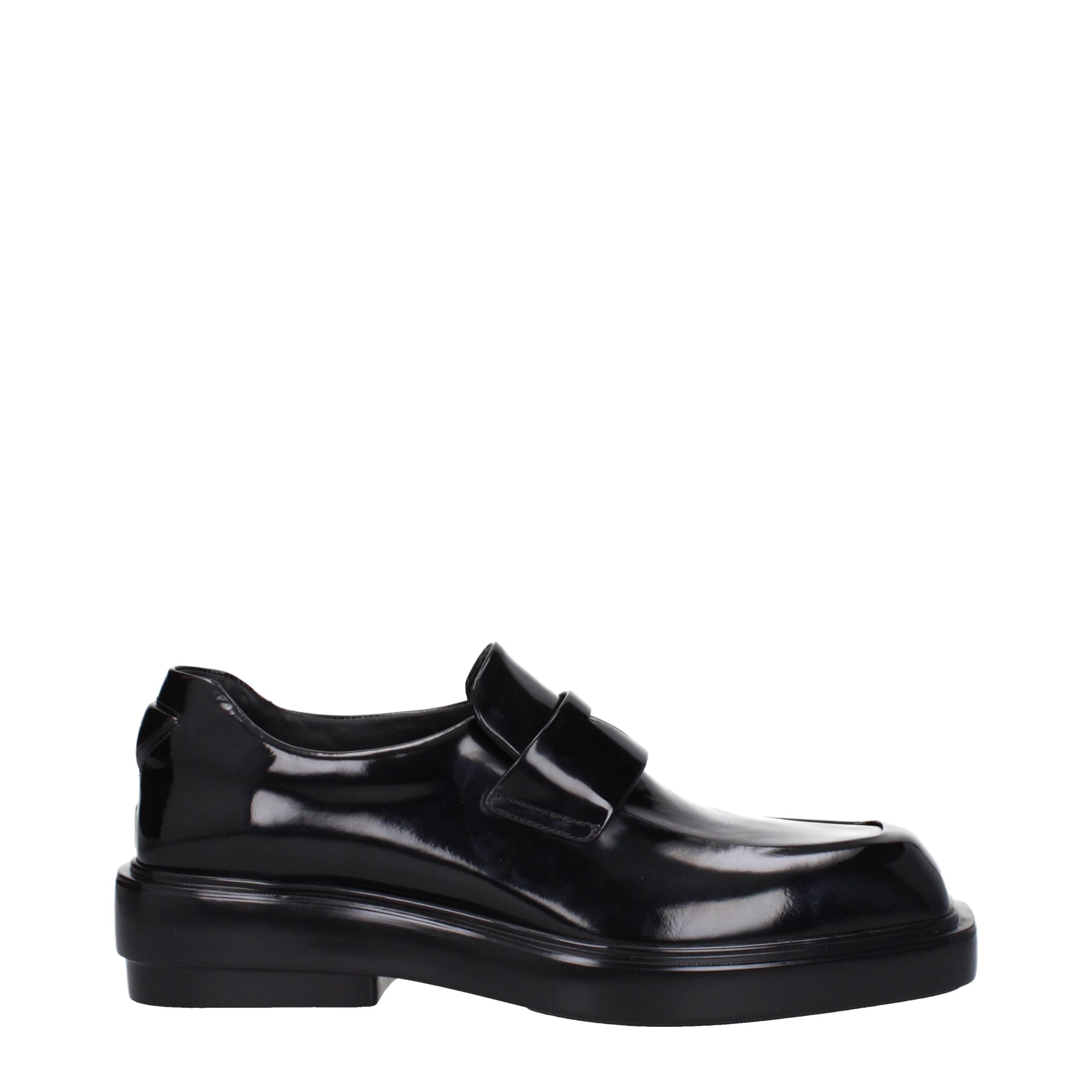 Black Leather Slip-On Loafers