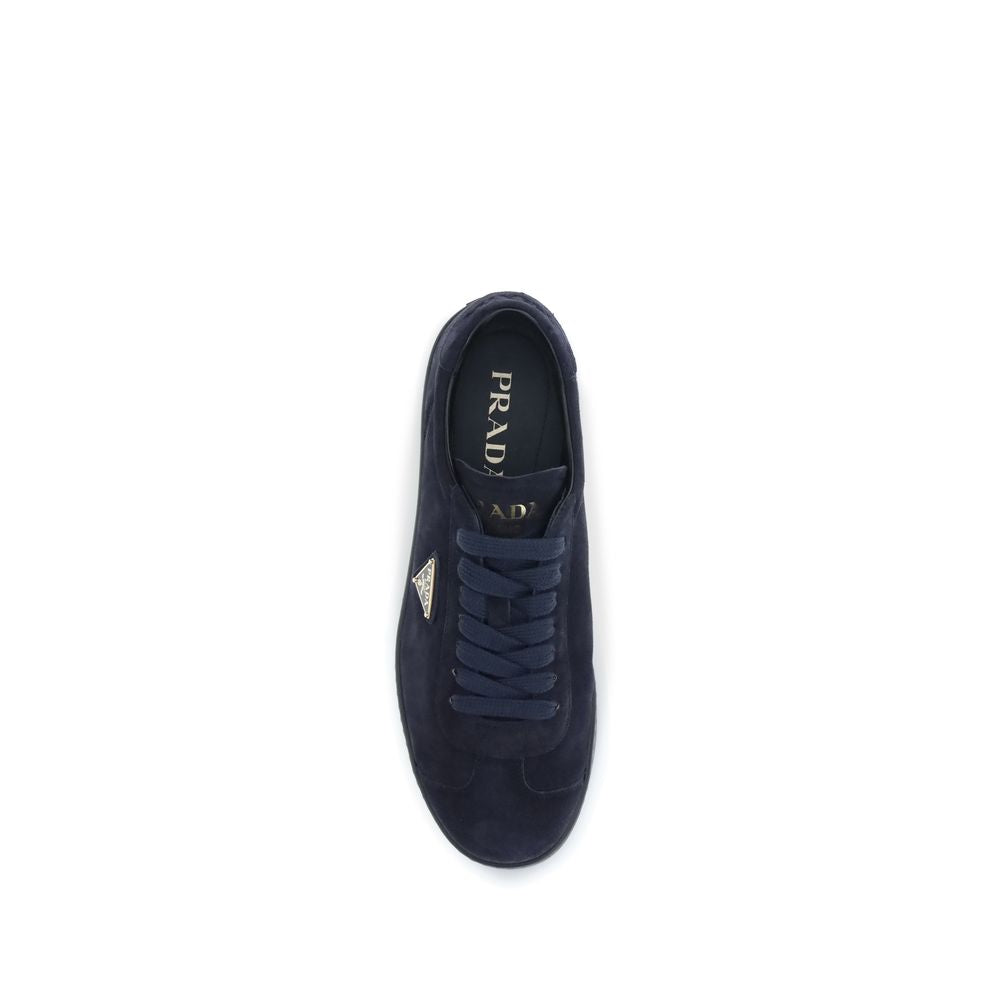 Blue Calf Leather Bos Taurus Low Top Sneakers
