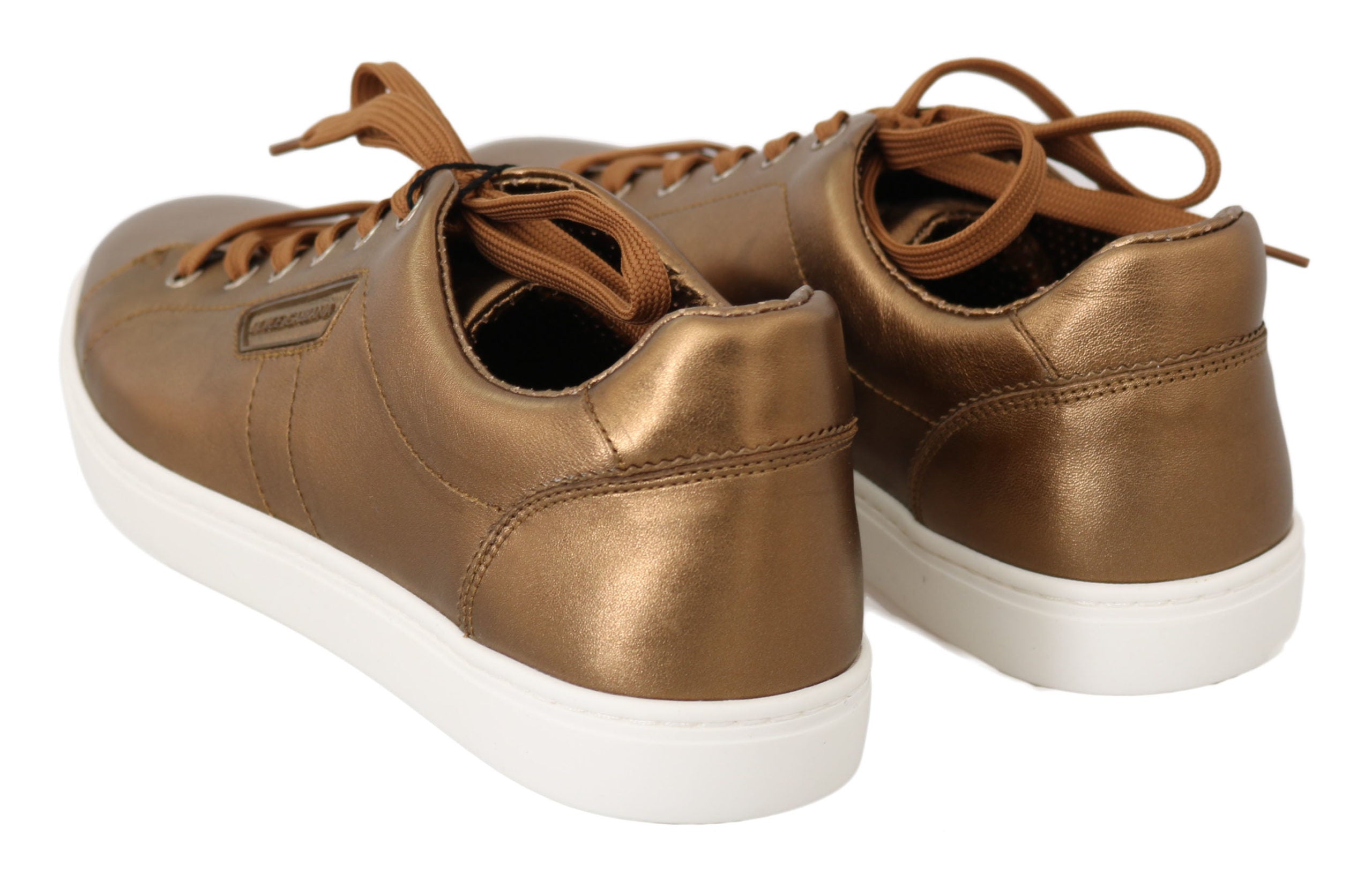 Gouden leren heren casual sneakers