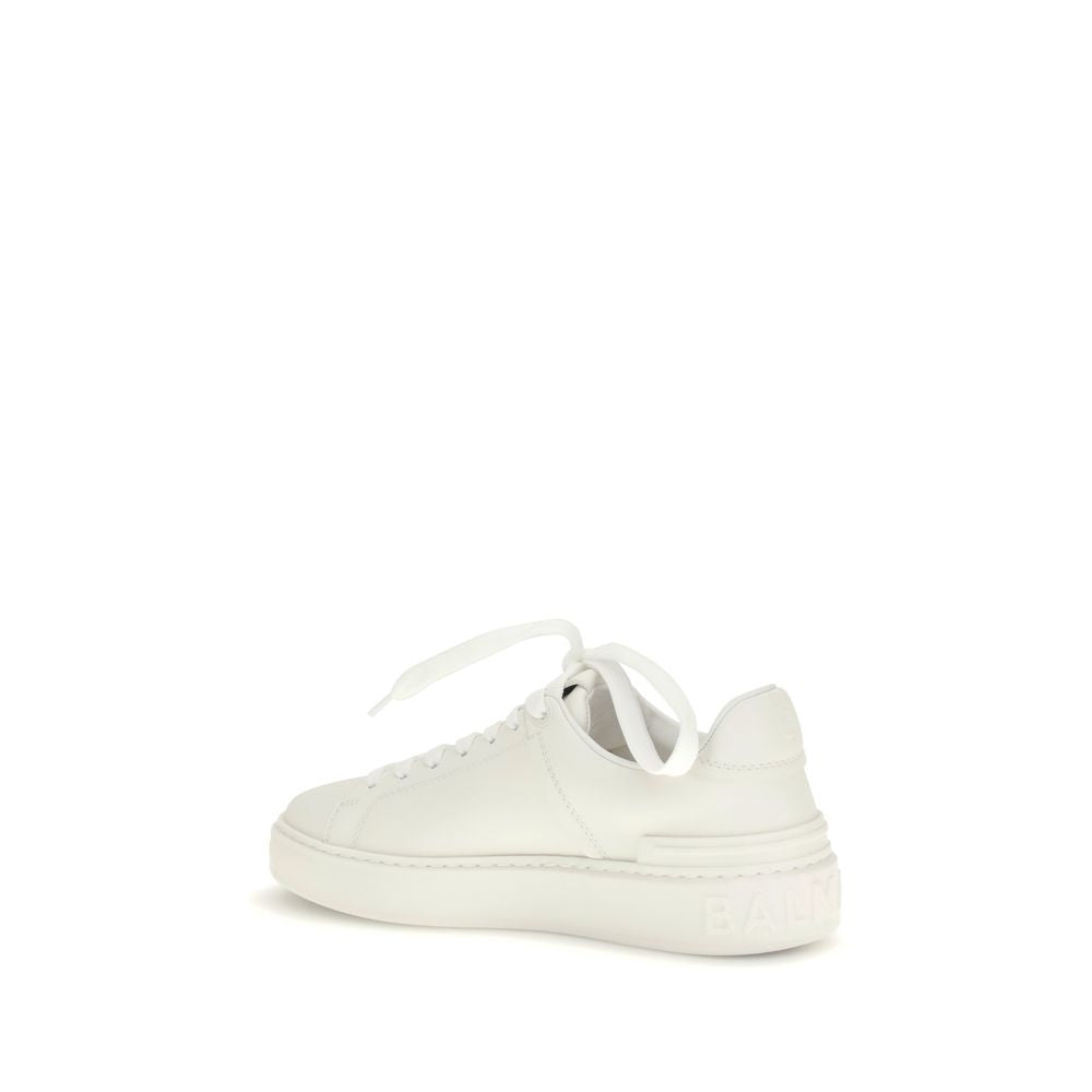 White Calf Leather Bos Taurus Low Top Sneakers