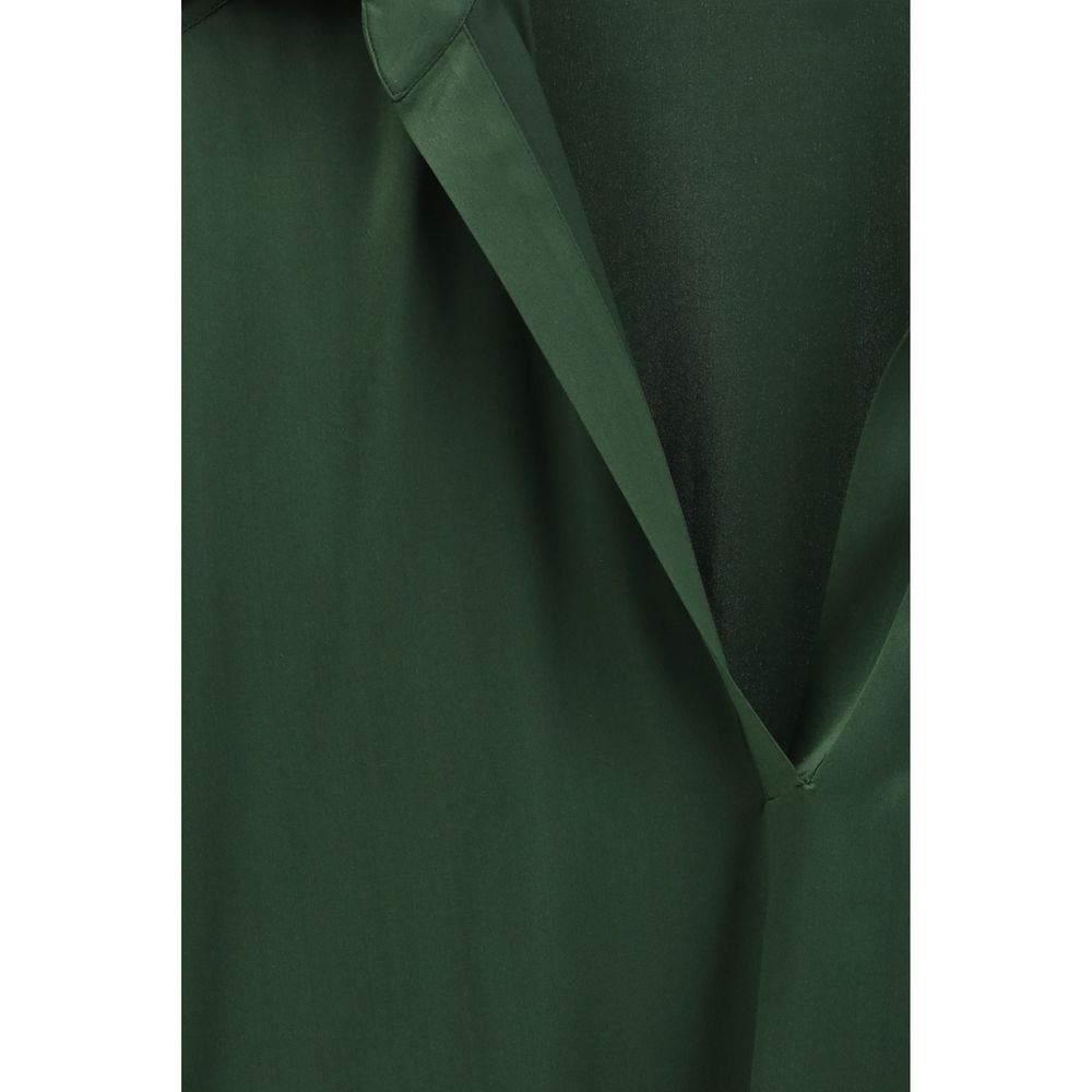 Bicolor Silk Polo Shirt