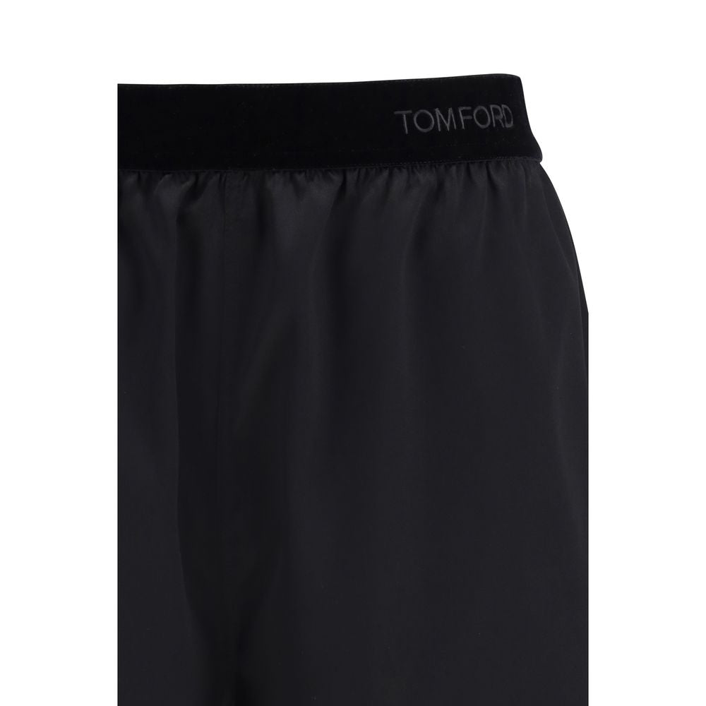 Black Silk Bermuda Shorts