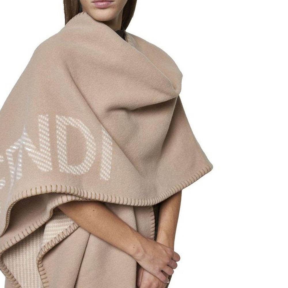 Beige Cashmere Poncho
