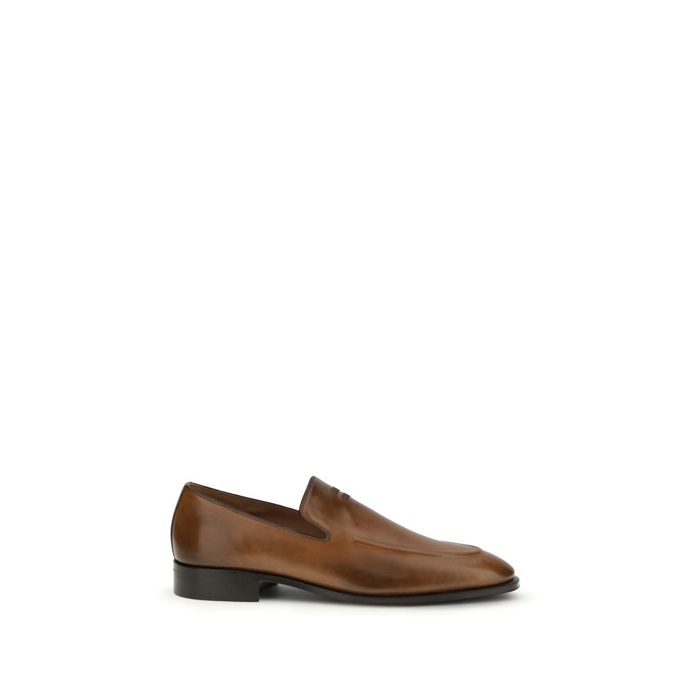Brown Calf Leather Bos Taurus Slip-On Loafers