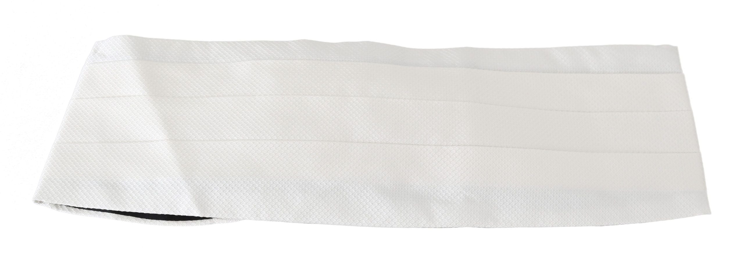 Witte heren tailleband van 100% zijde