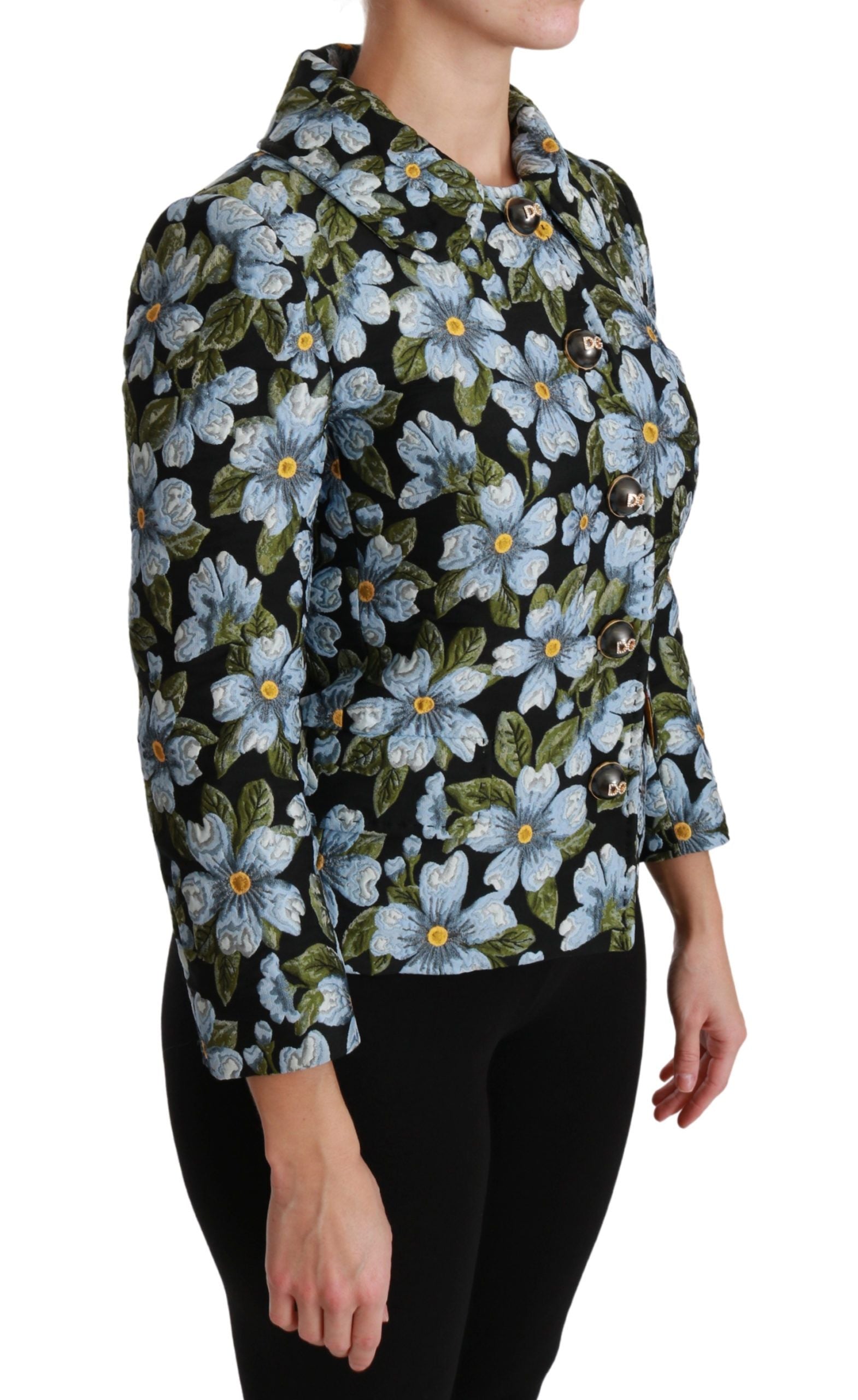 Veelkleurige bloemenblazerjas van polyester