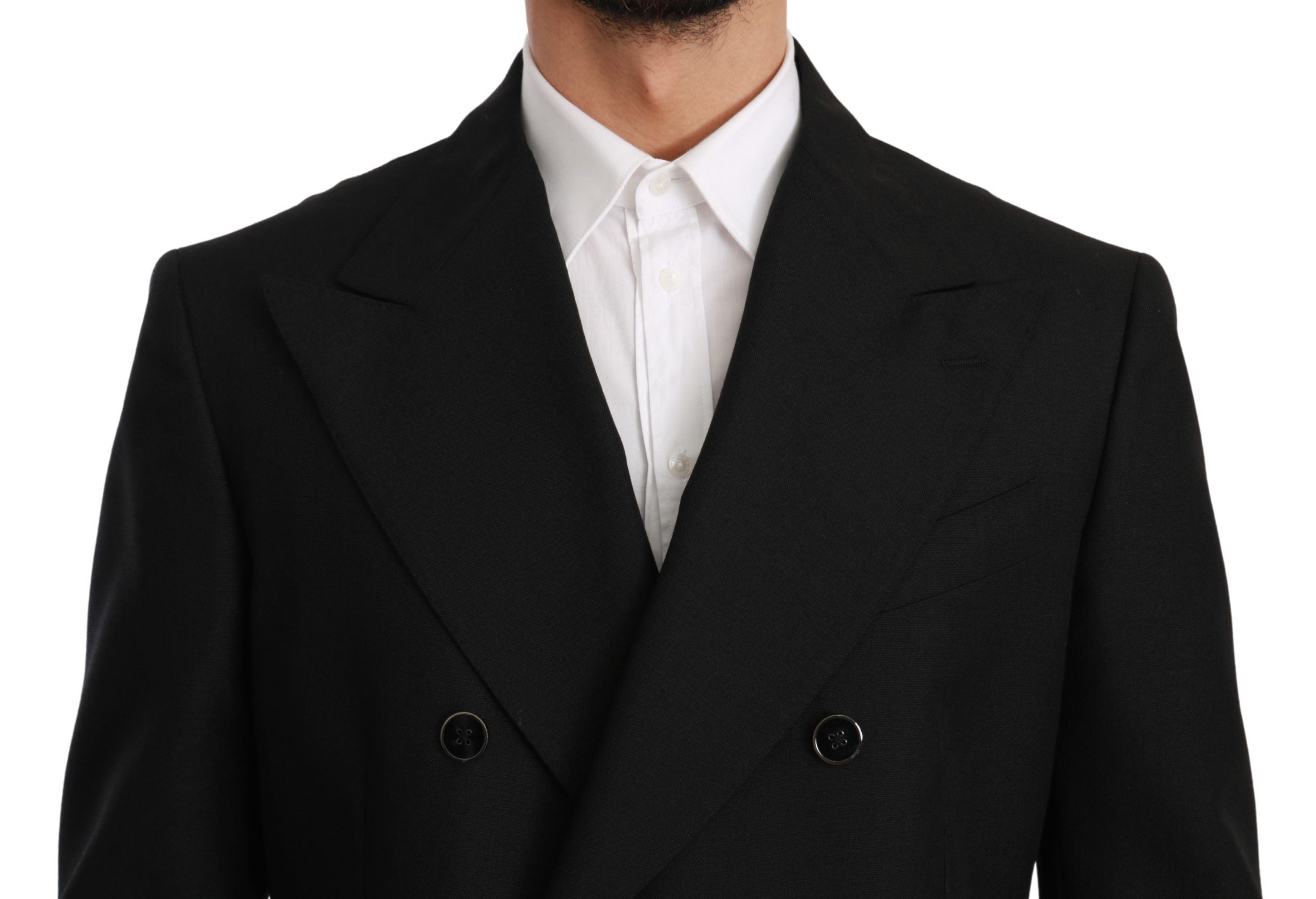Zwarte Slim Fit Jas Wollen Blazer