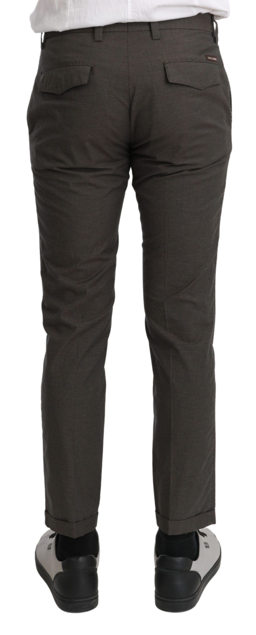 Bruine casual herenbroek van 100% katoen