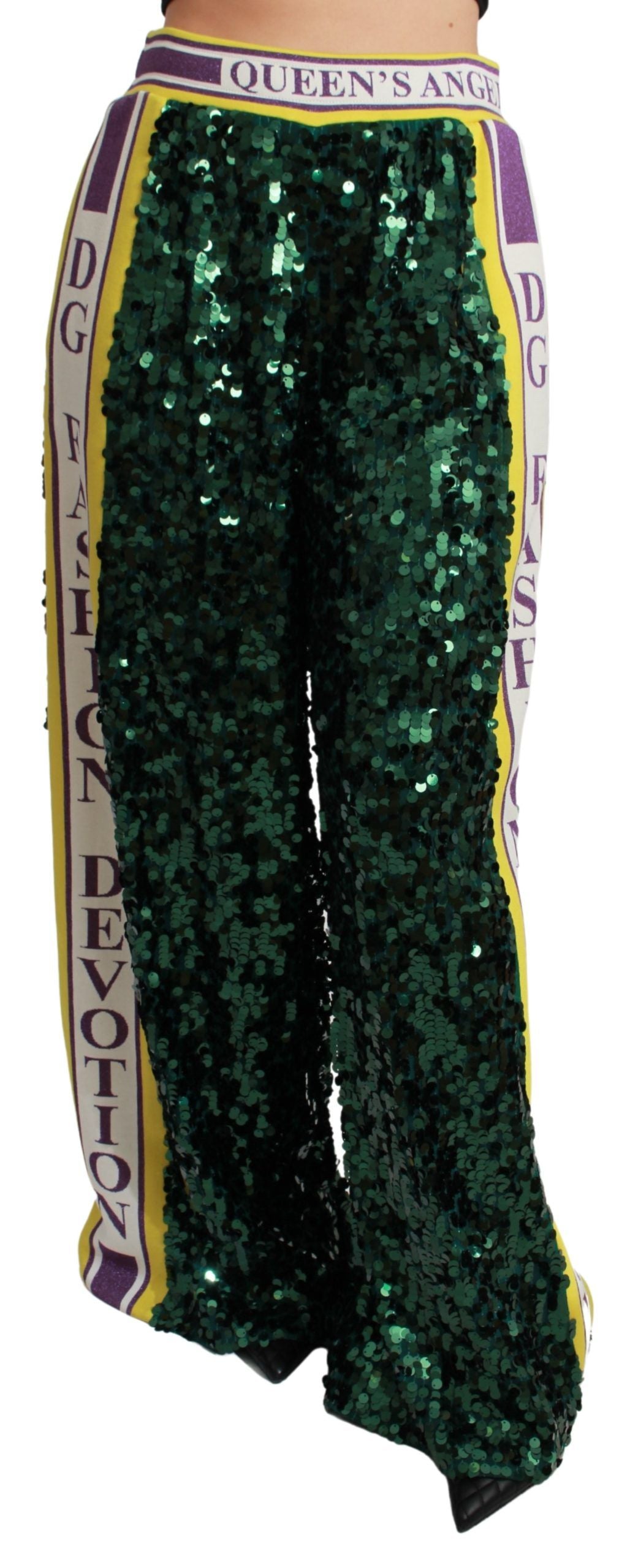 Groene paillettenbroek Queens Angel-broek
