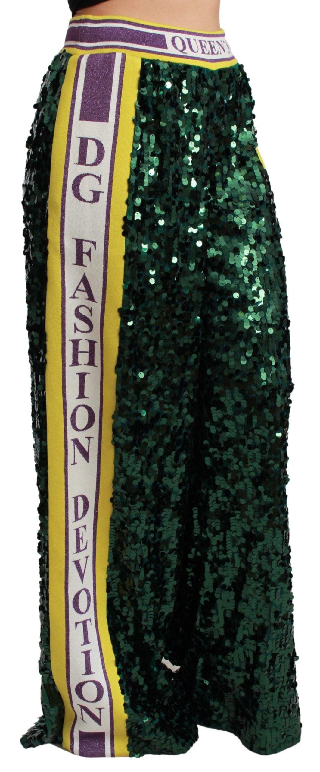 Groene paillettenbroek Queens Angel-broek