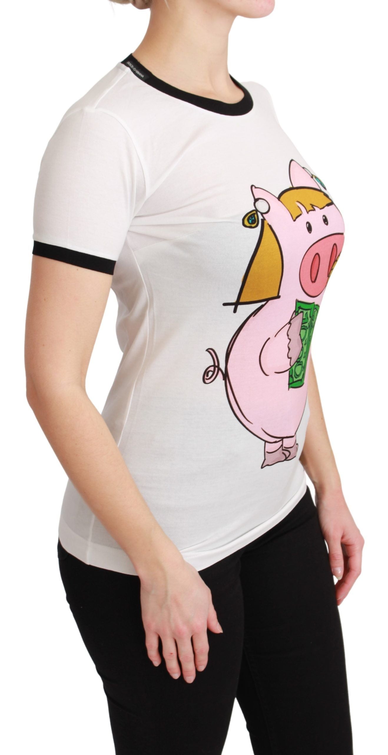 Wit JAAR VAN HET VARKEN Top Katoenen T-shirt