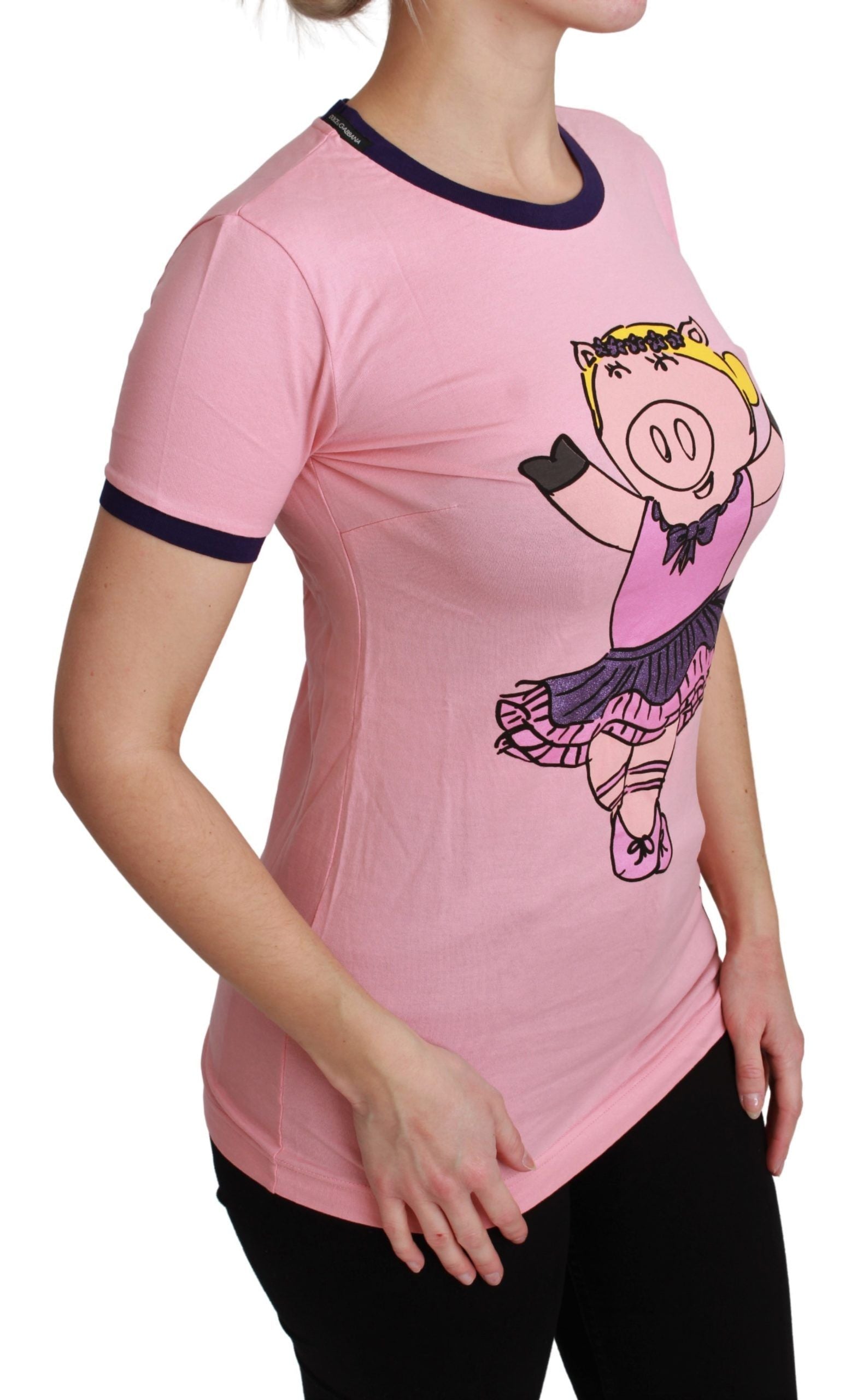 Roze JAAR VAN HET VARKEN Top Katoenen T-shirt