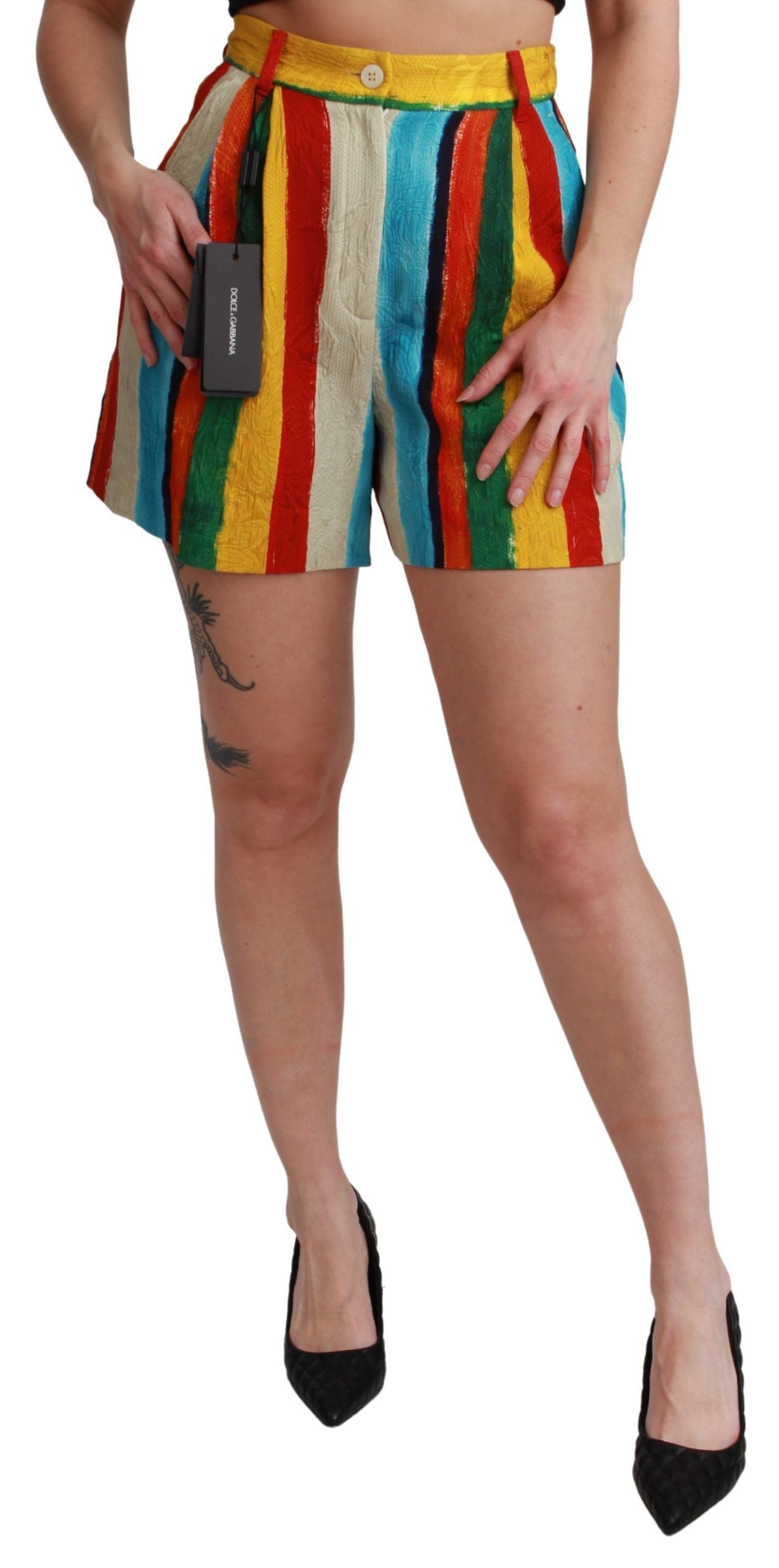 Veelkleurige Riga Pittorica minishort