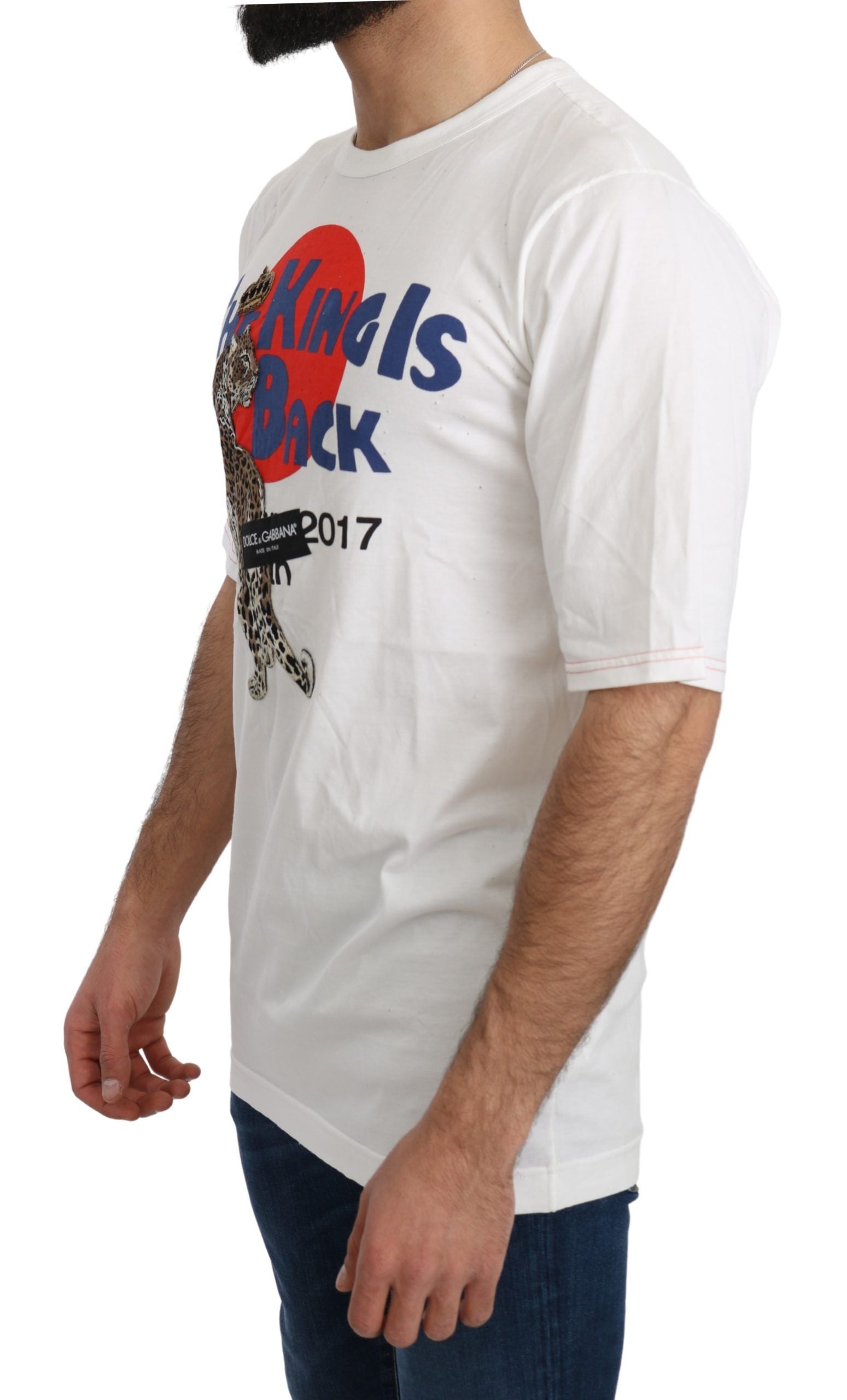 Wit luipaard Royal Top T-shirt