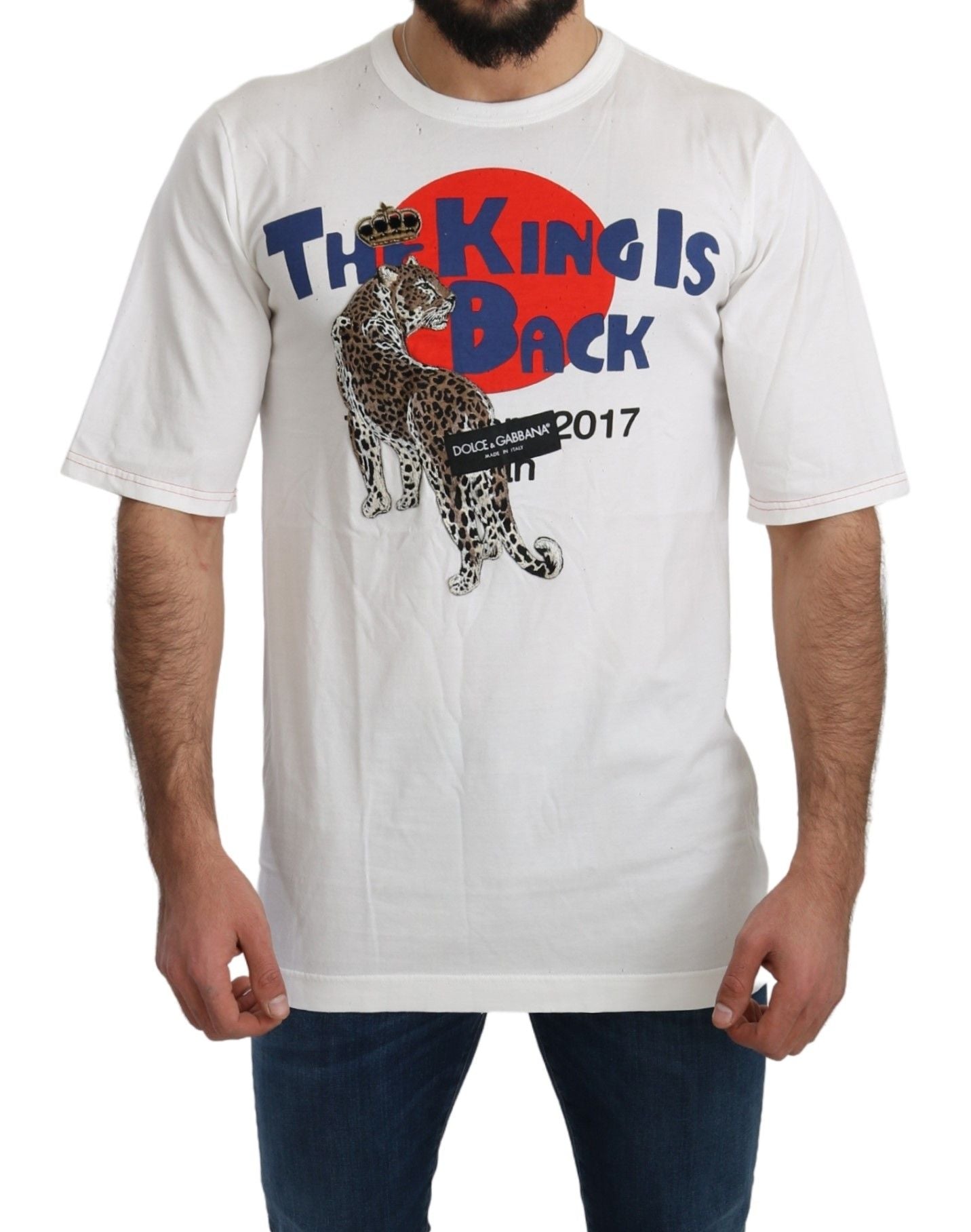 Wit luipaard Royal Top T-shirt