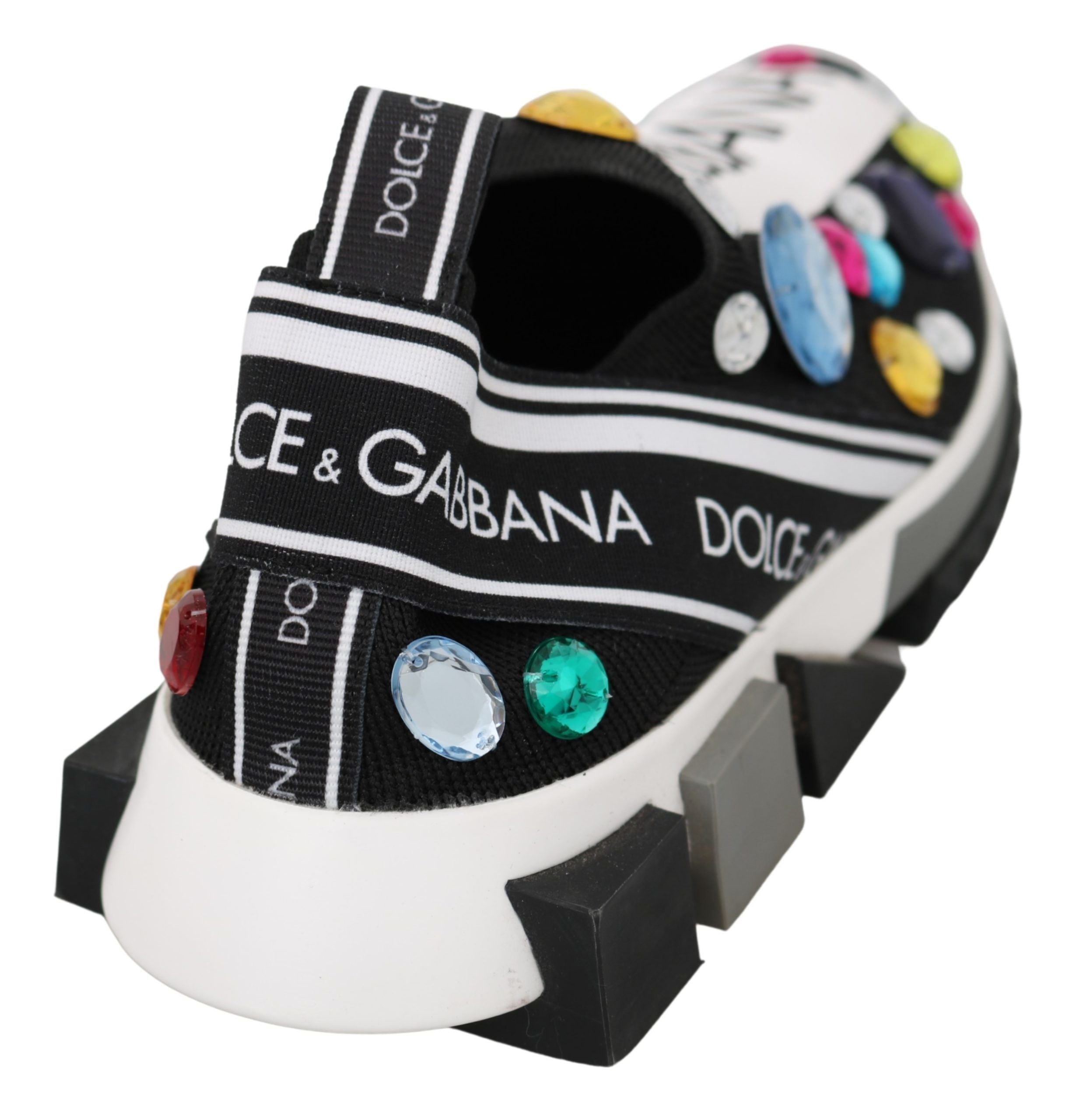 Zwarte Multicolor Kristallen Sneakers Schoenen