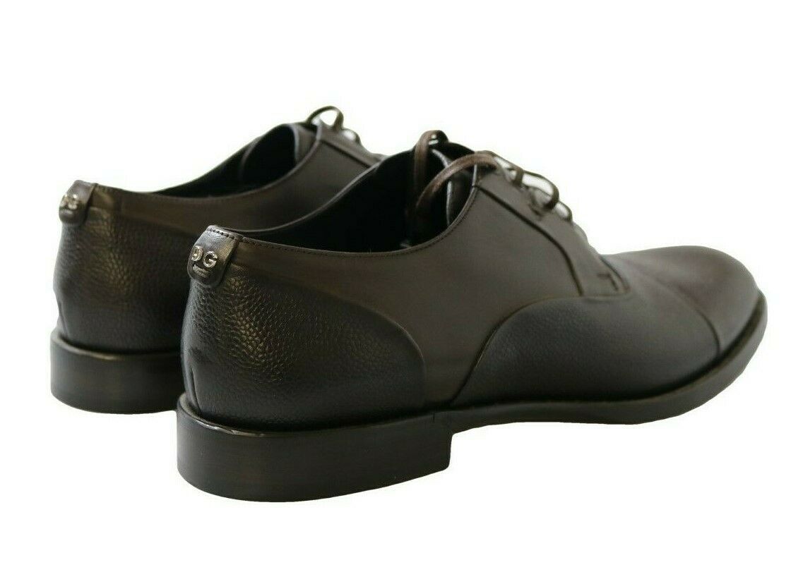 Bruine leren veterschoenen voor heren