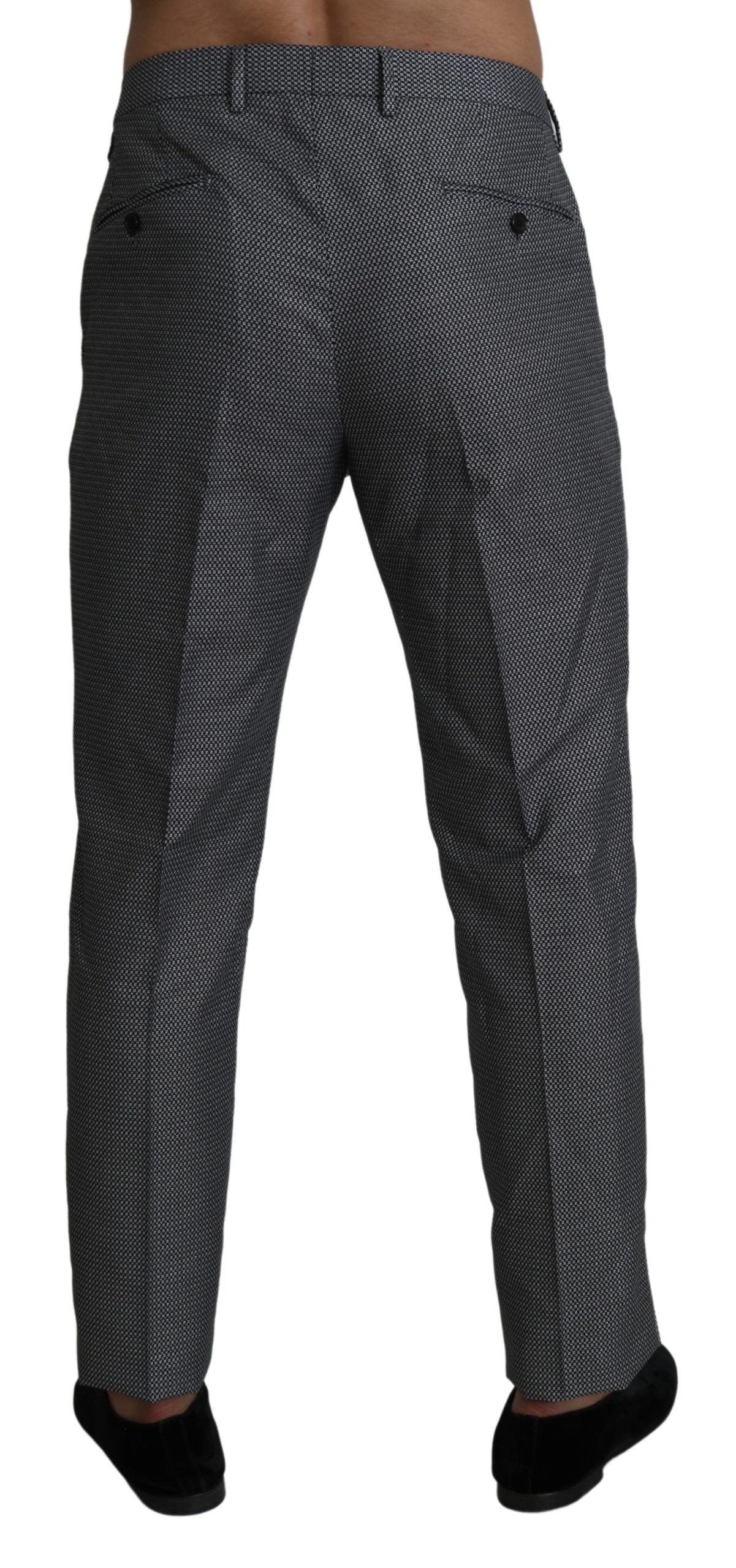 Grijze formele broek met slim fit