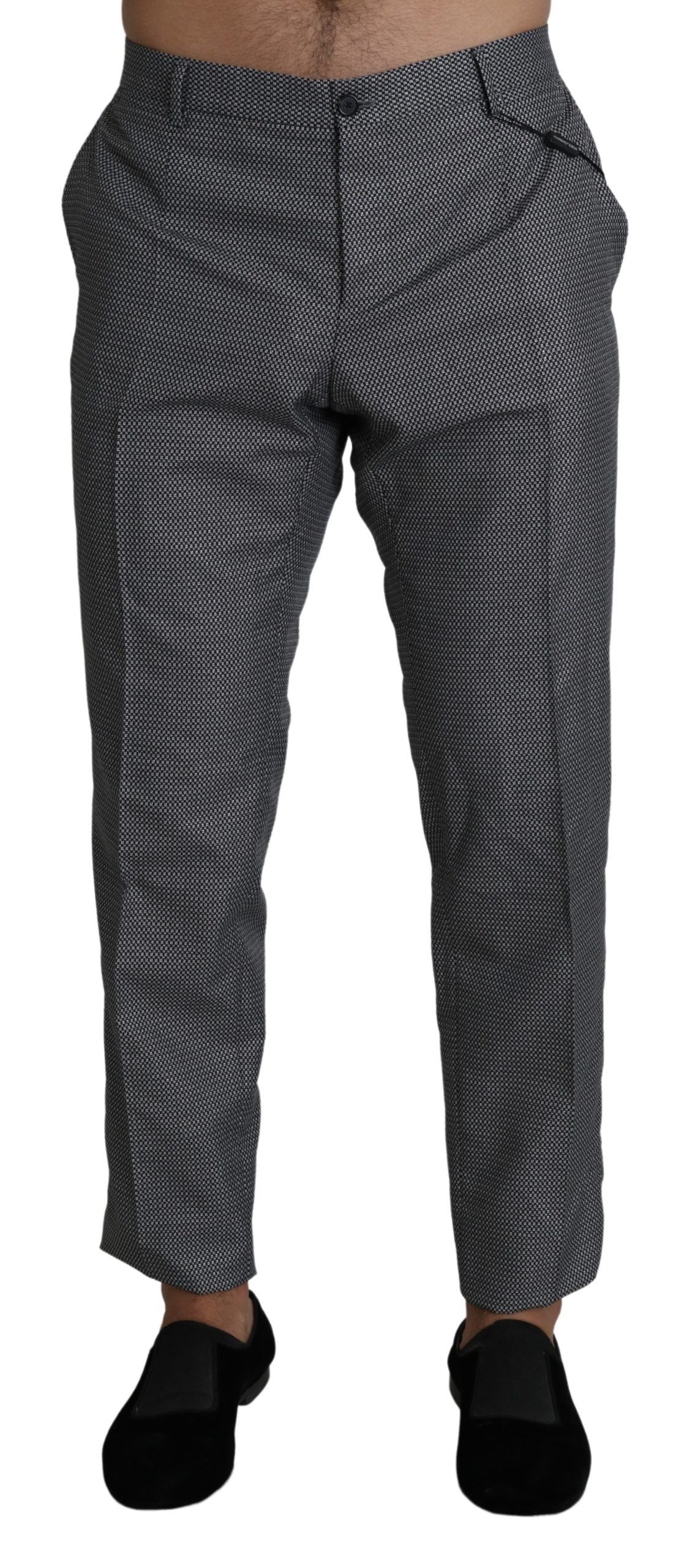 Grijze formele broek met slim fit