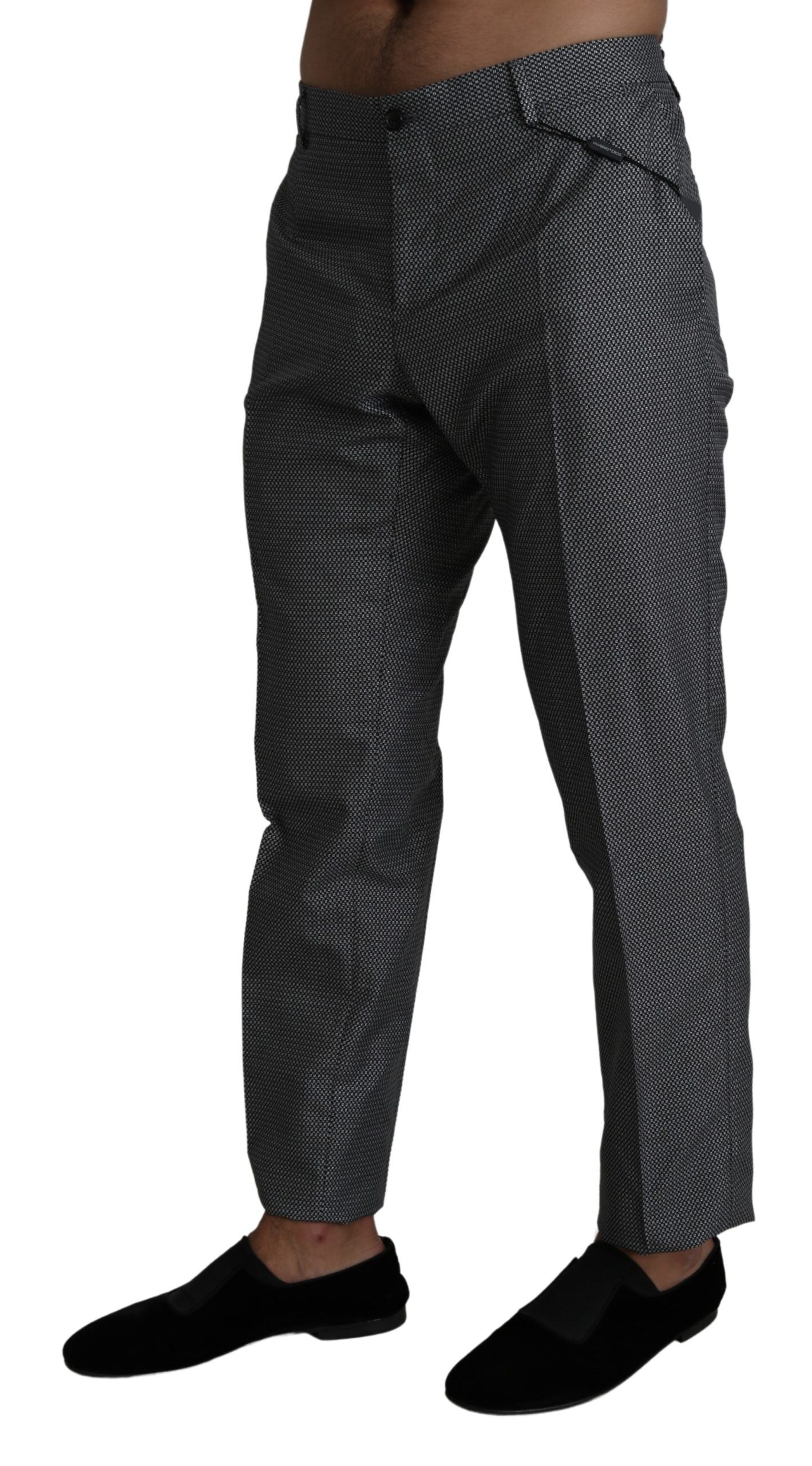 Grijze formele broek met slim fit