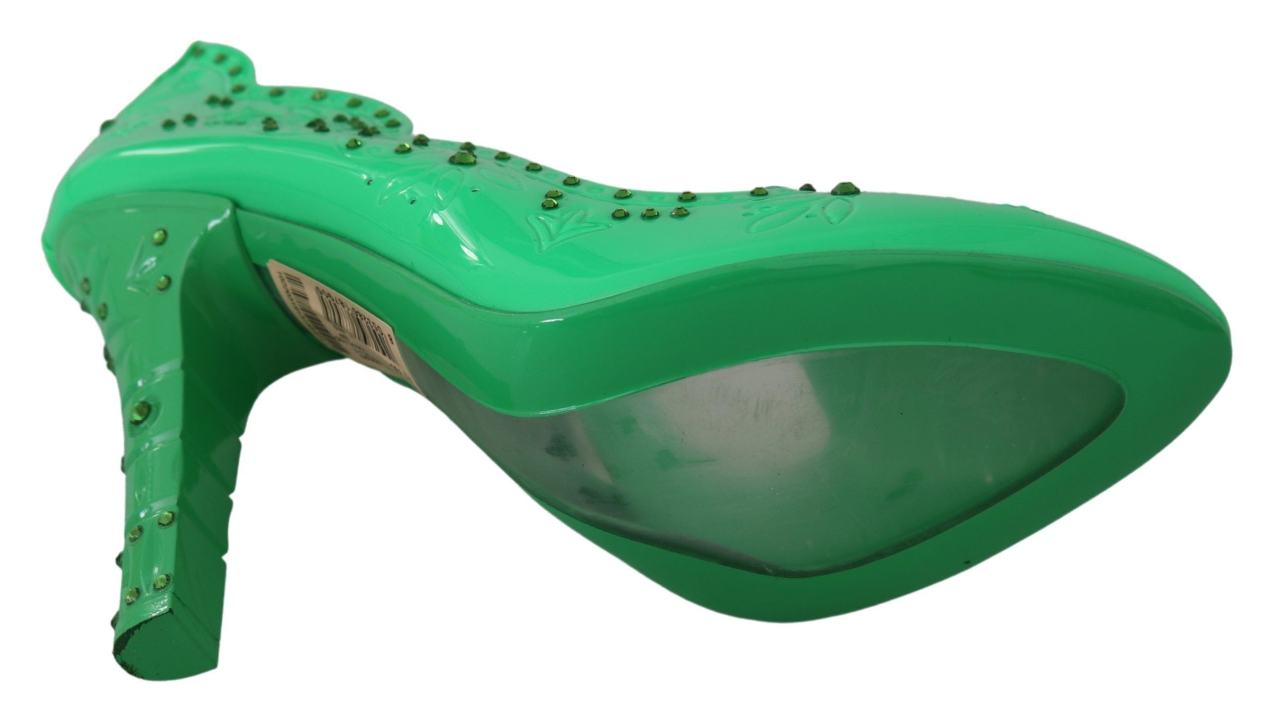 Groene kristallen bloemenhakken CINDERELLA-schoenen