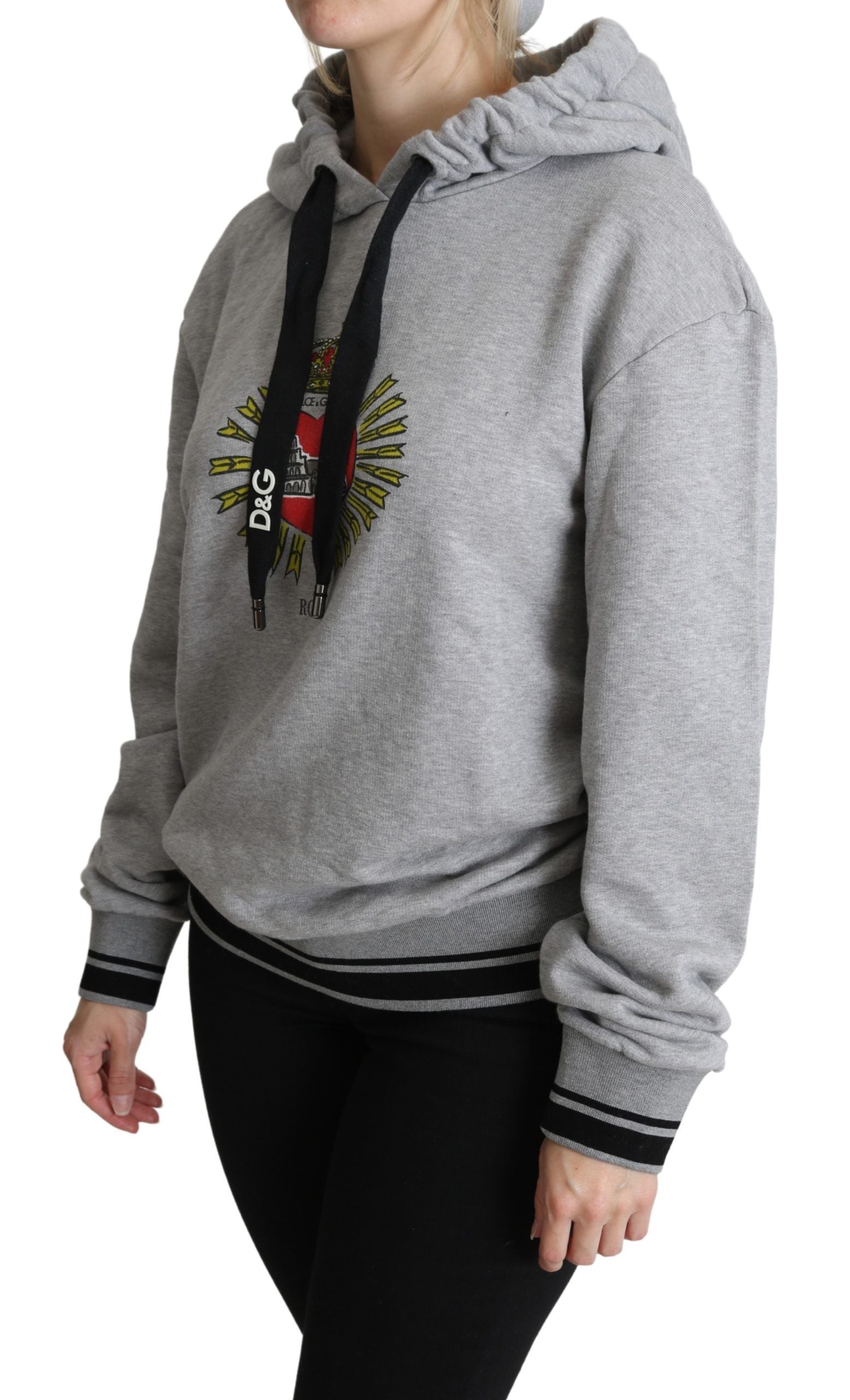 Grijze bedrukte hoodie met exclusieve logoprint