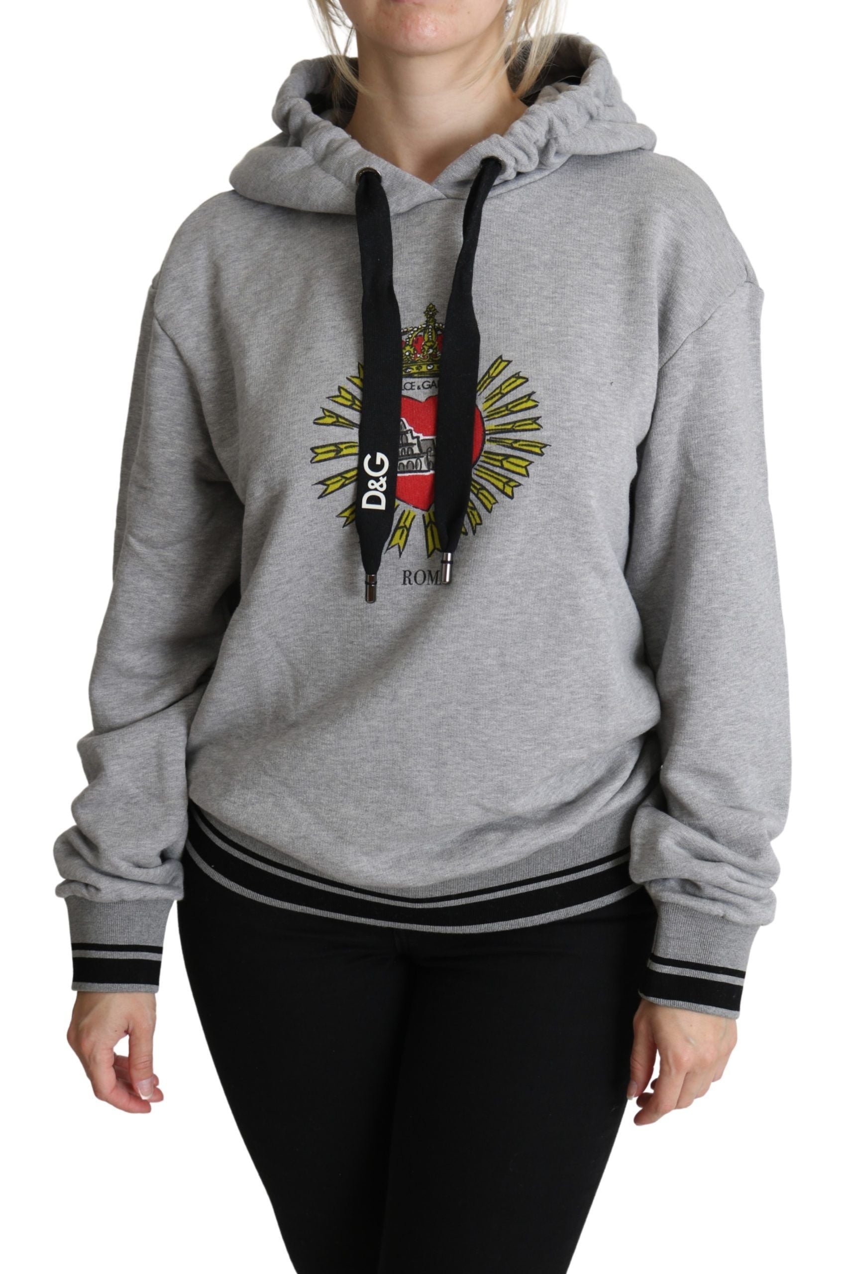 Grijze bedrukte hoodie met exclusieve logoprint