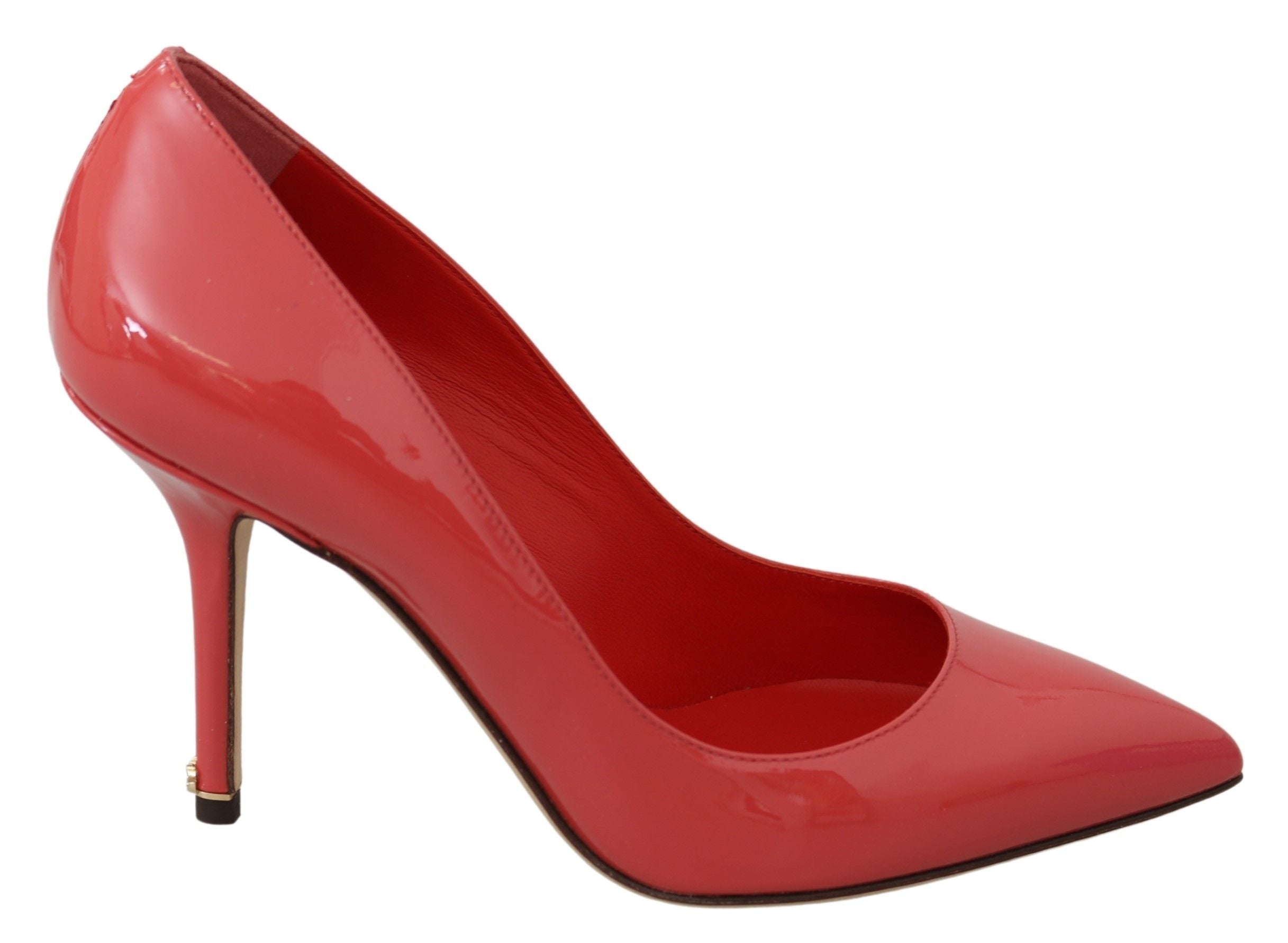 Donkerroze lakleren pumps met hak