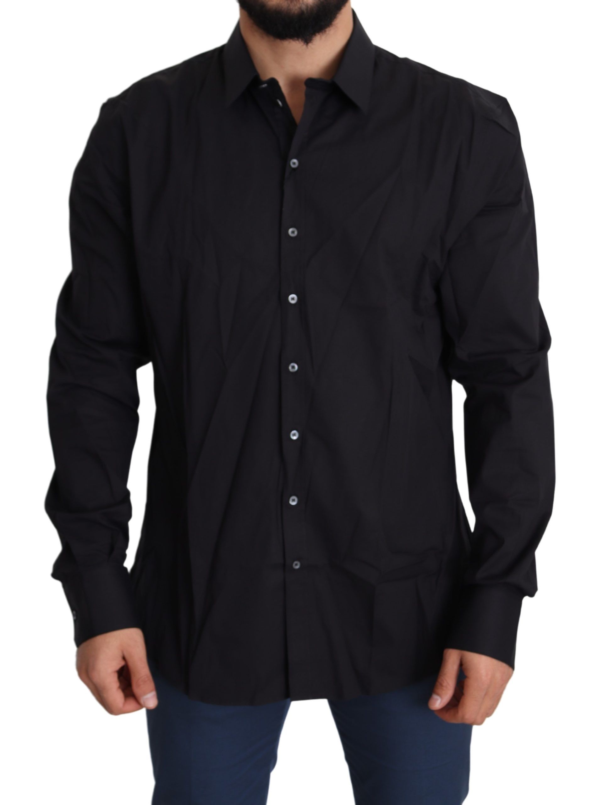 Zwarte katoenen stretchjurk SICILIA Shirt