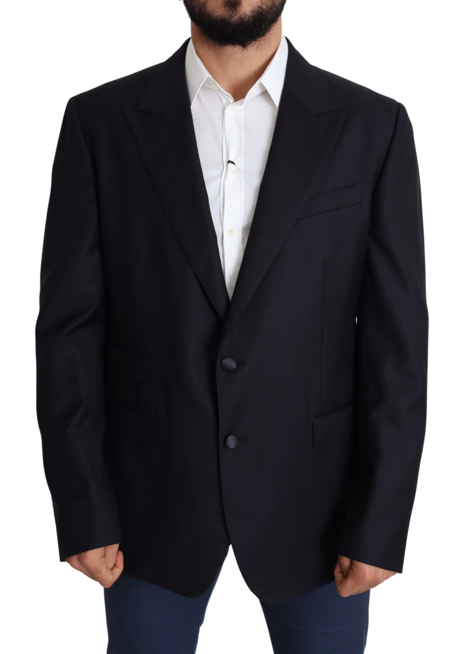 Zwarte wollen enkelrijs NAPOLI blazer