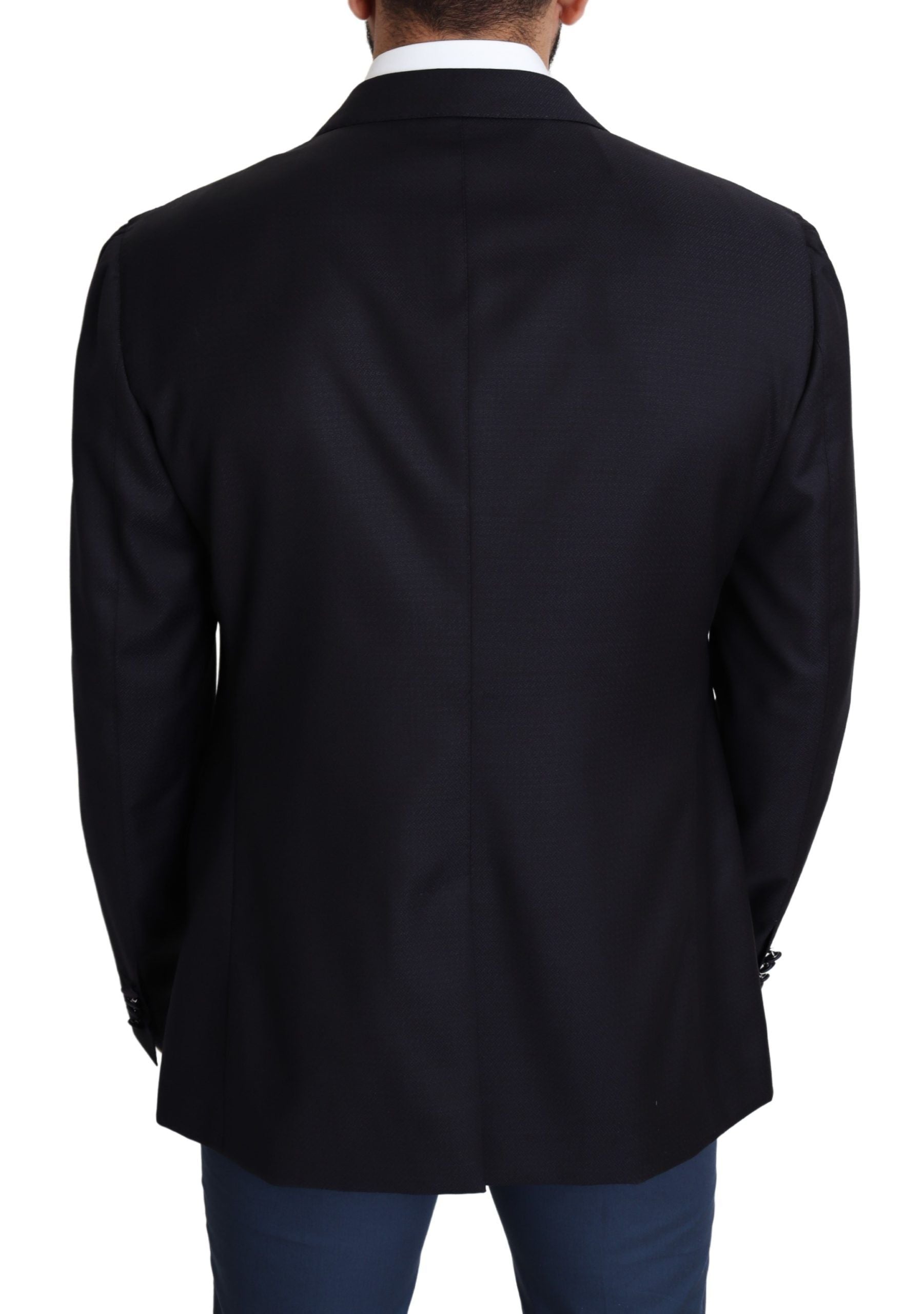 Zwarte wollen enkelrijs NAPOLI blazer