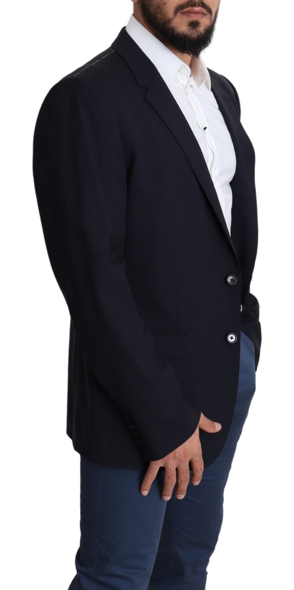 Zwarte wollen stretch herenjas MARTINI Blazer