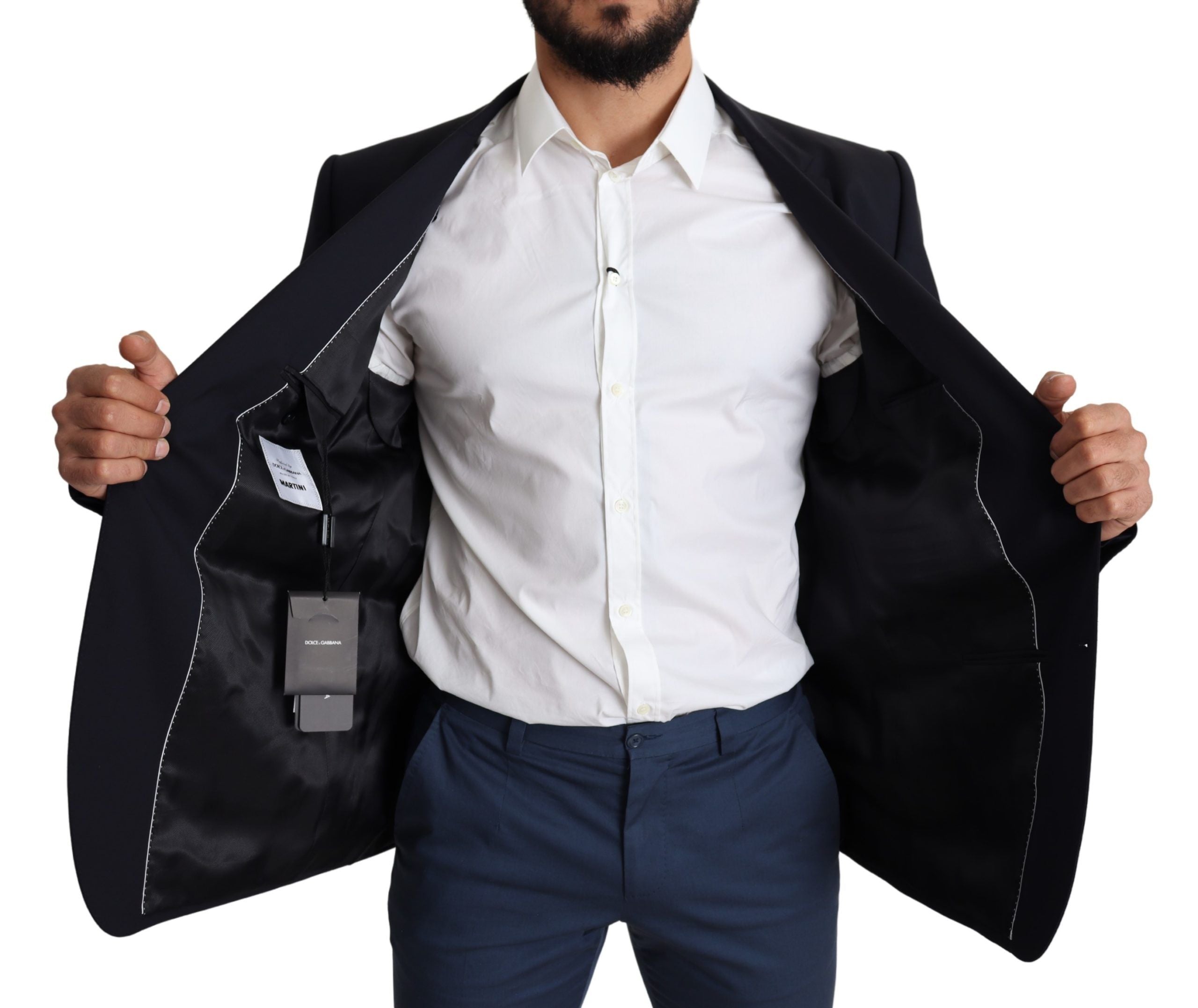 Zwarte wollen stretch herenjas MARTINI Blazer