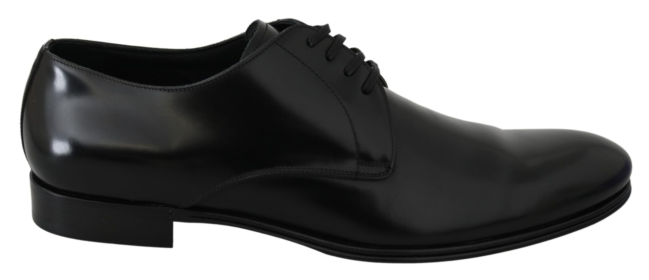 Derby Napoli Zwarte Leren Formele Schoenen