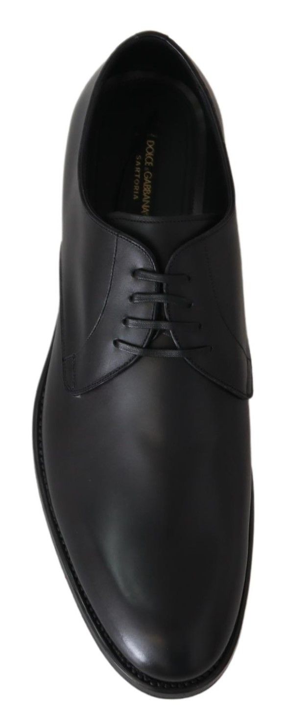 Zwarte leren SARTORIA handgemaakte schoenen