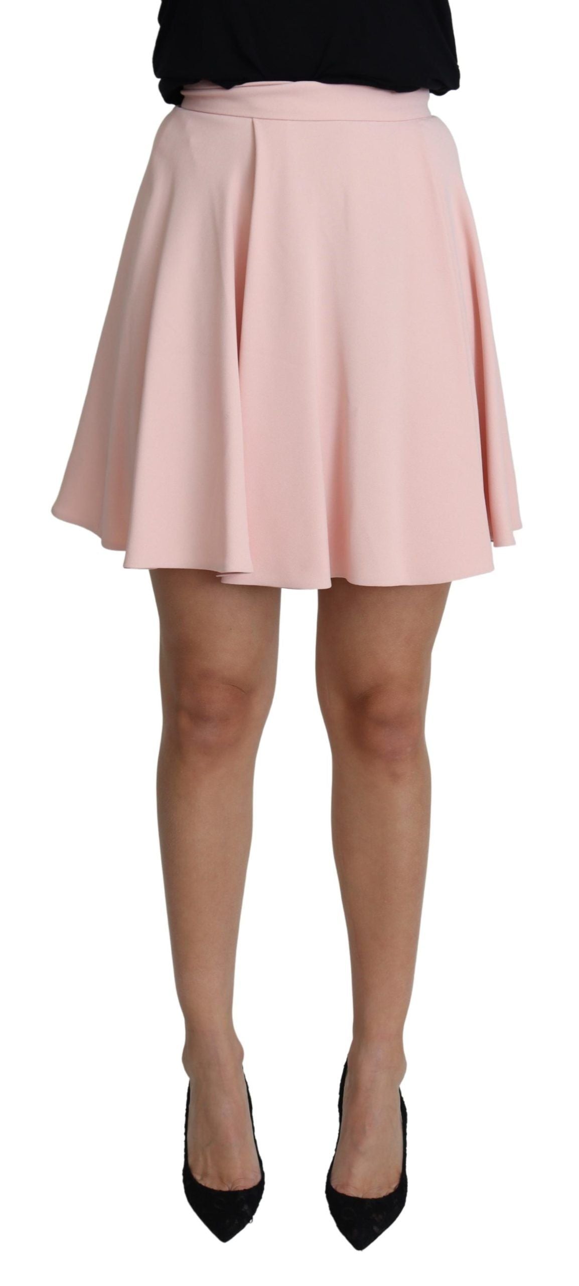 Roze Tuck Pleat Flare A-lijn Mini Rayon