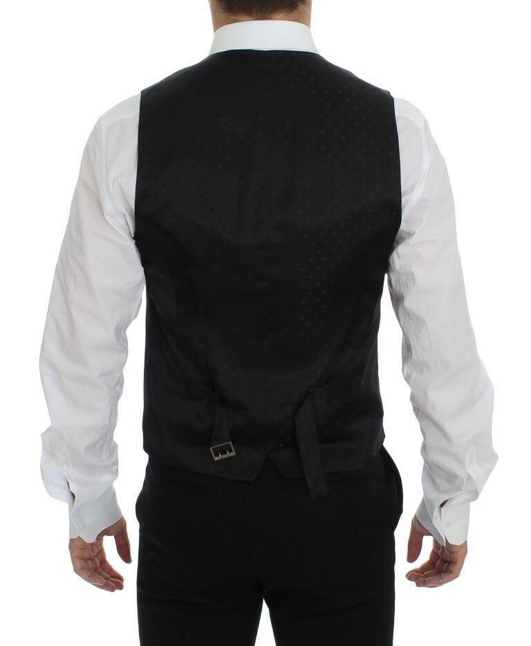 Zwarte wollen logojurk gilet