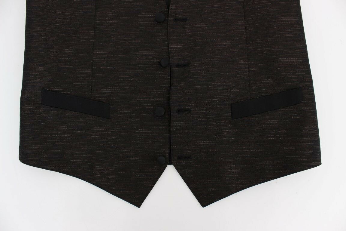Zwarte wollen logojurk gilet
