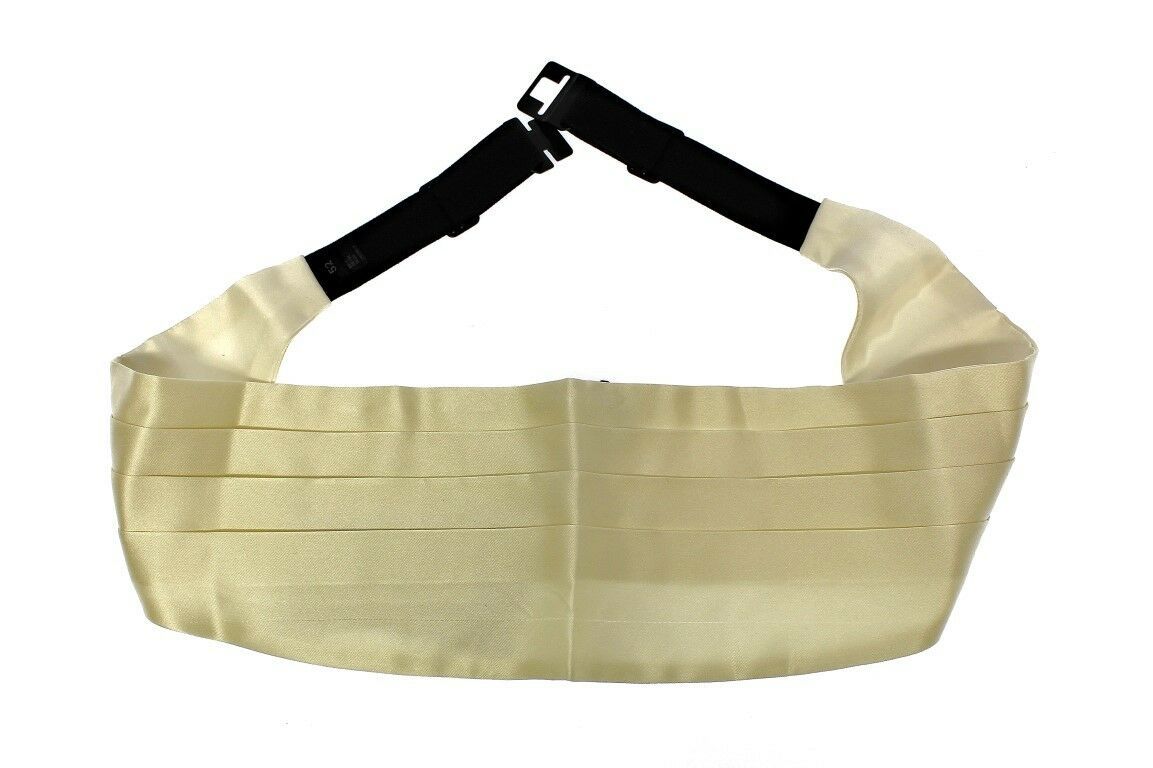 Witte taille zijden cumberband riem