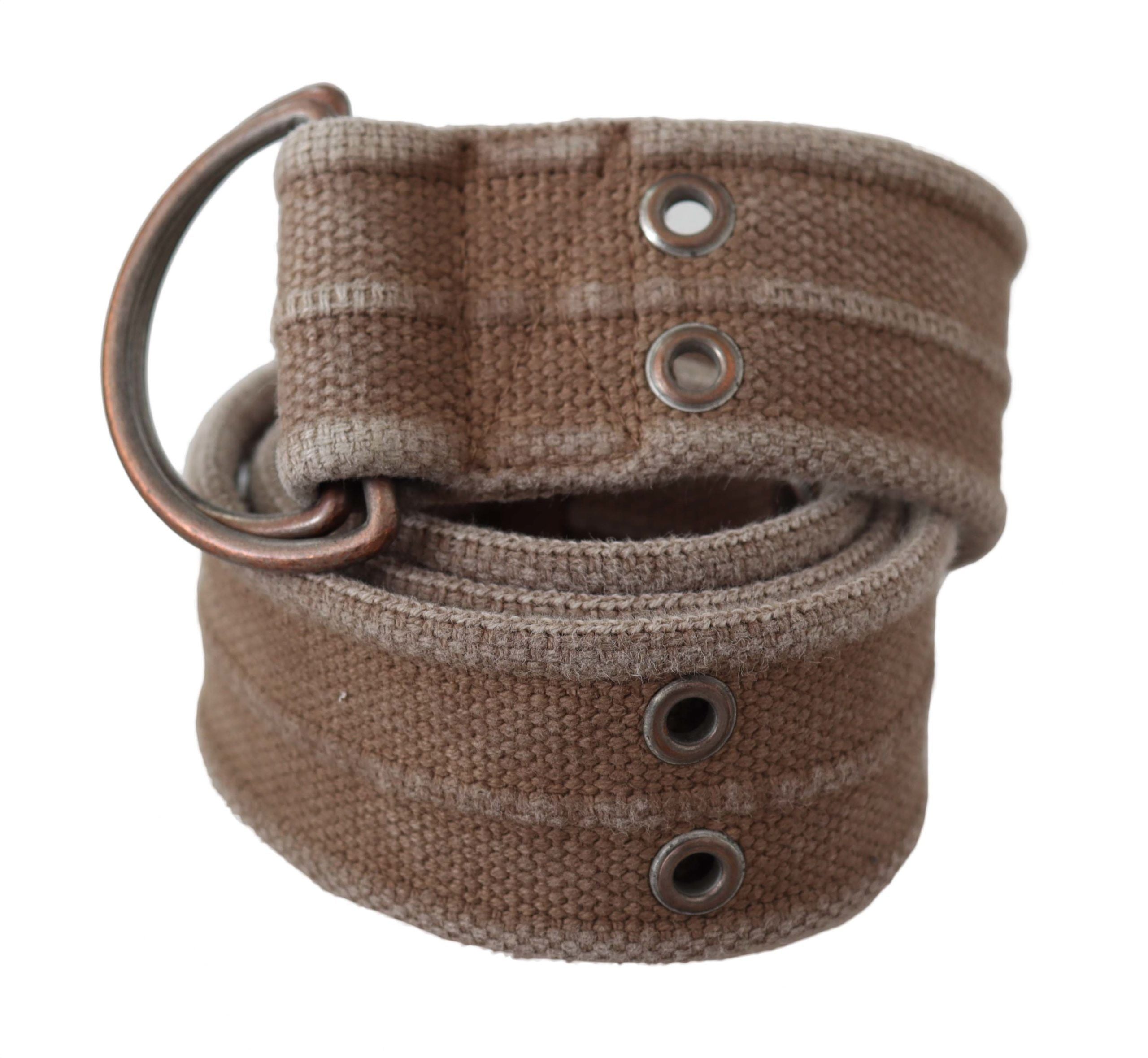 Beige leren logo riem sling Cintura gesp riem