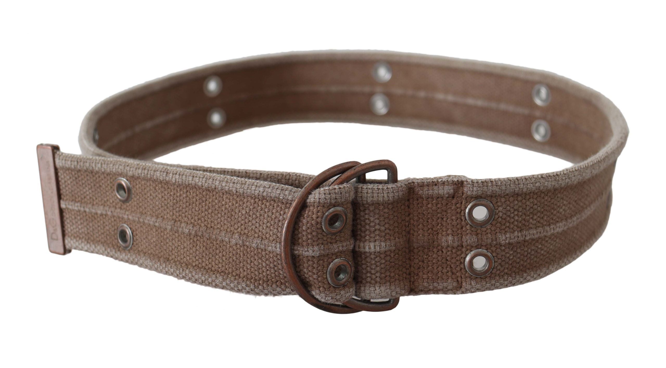 Beige leren logo riem sling Cintura gesp riem