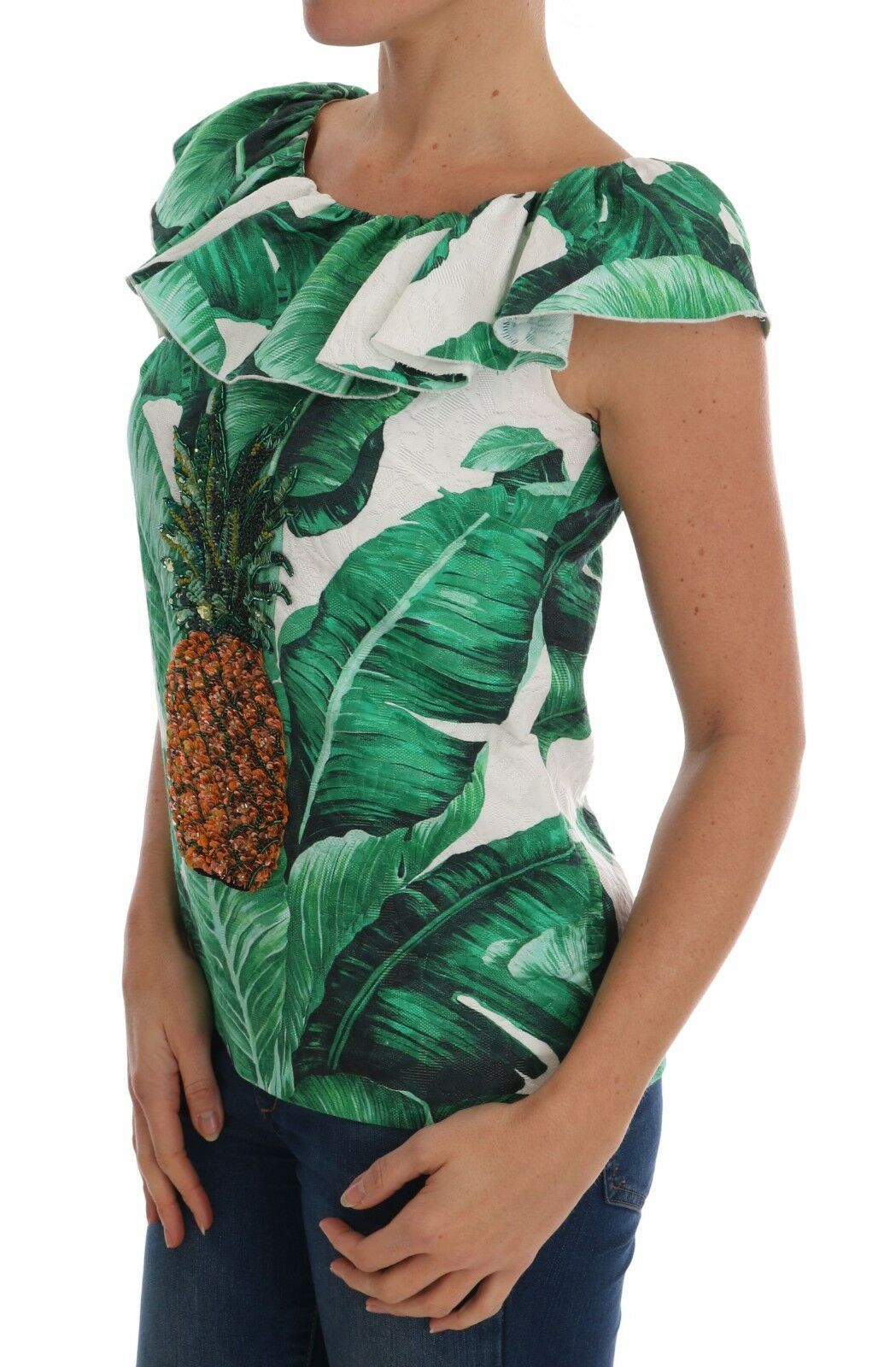 Ananas Banaan Pailletten Blouse T-shirt