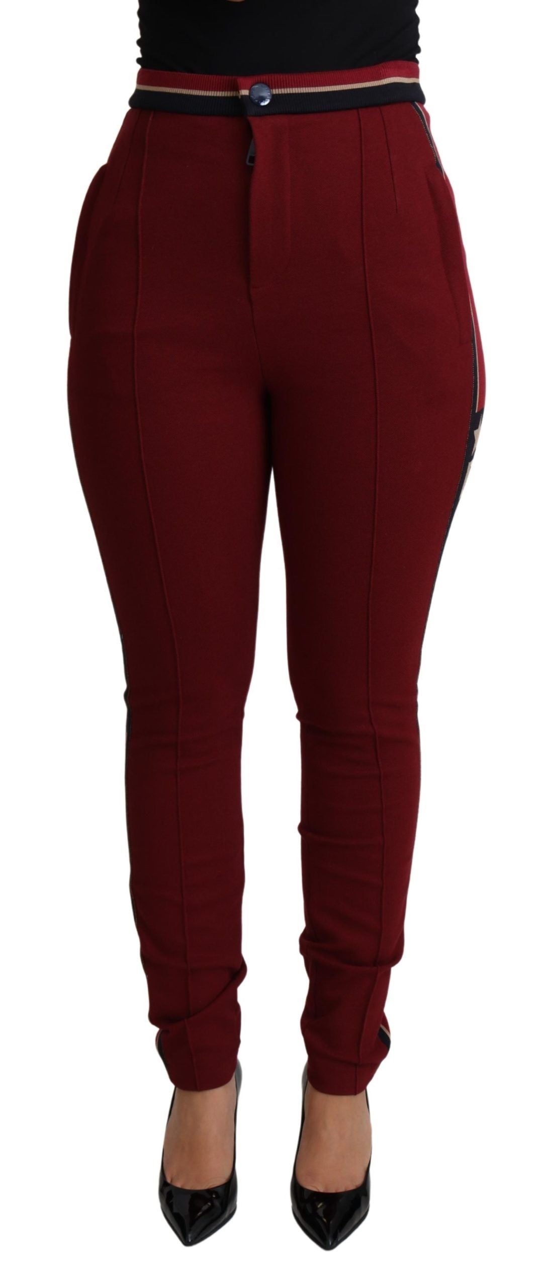 Rode DG Star Striped Skinny Katoenen Broek