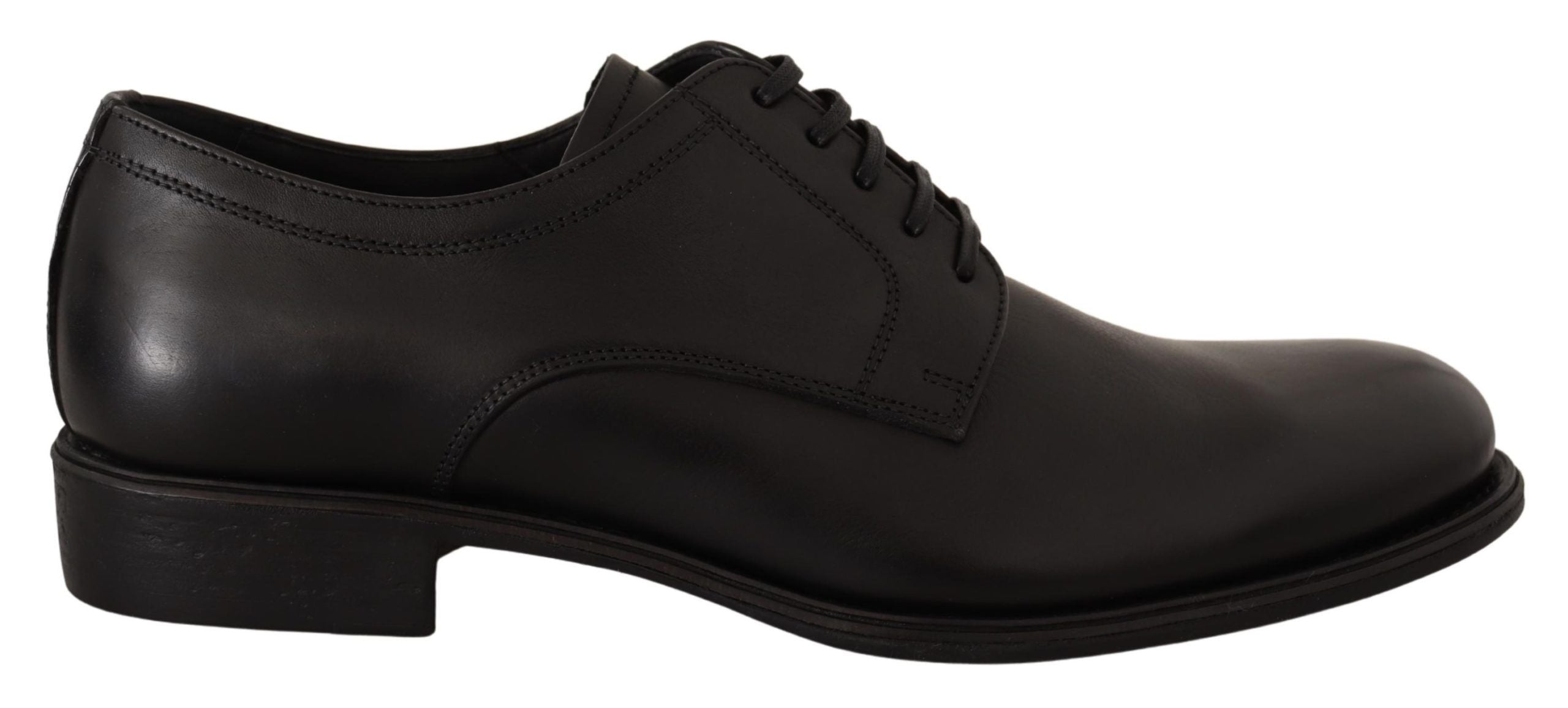 Zwarte leren veterschoenen voor heren