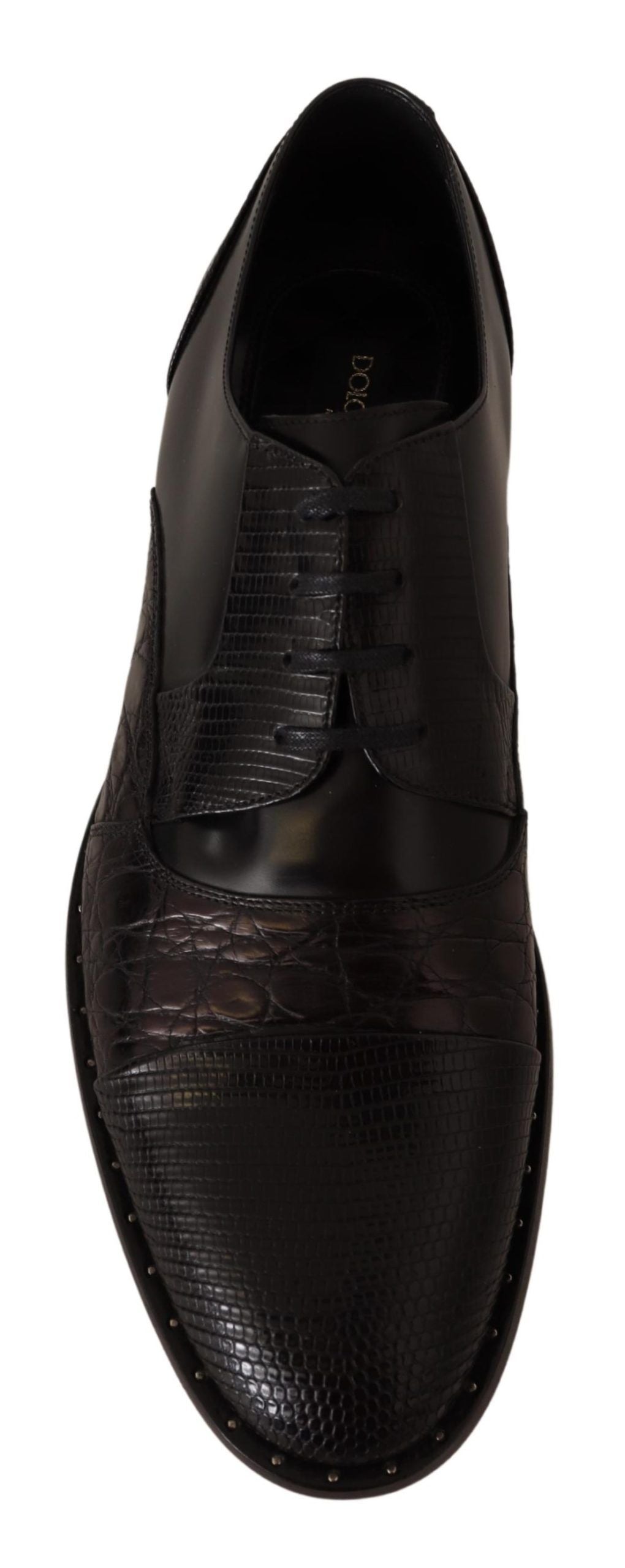 Zwarte leren exotische skins formele schoenen